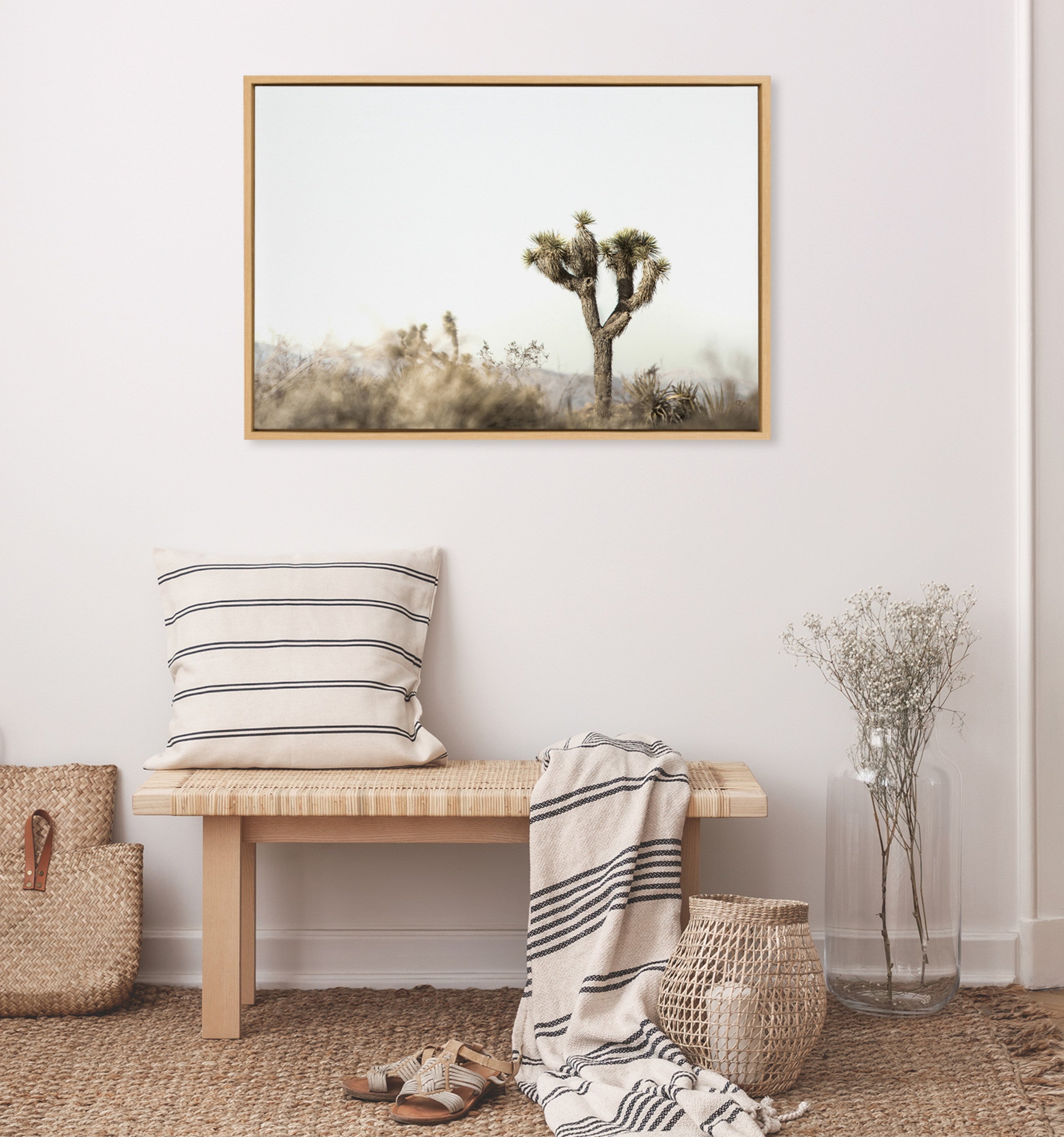 Sylvie Joshua Tree Landscape Framed Canvas by Saint and Sailor Studios