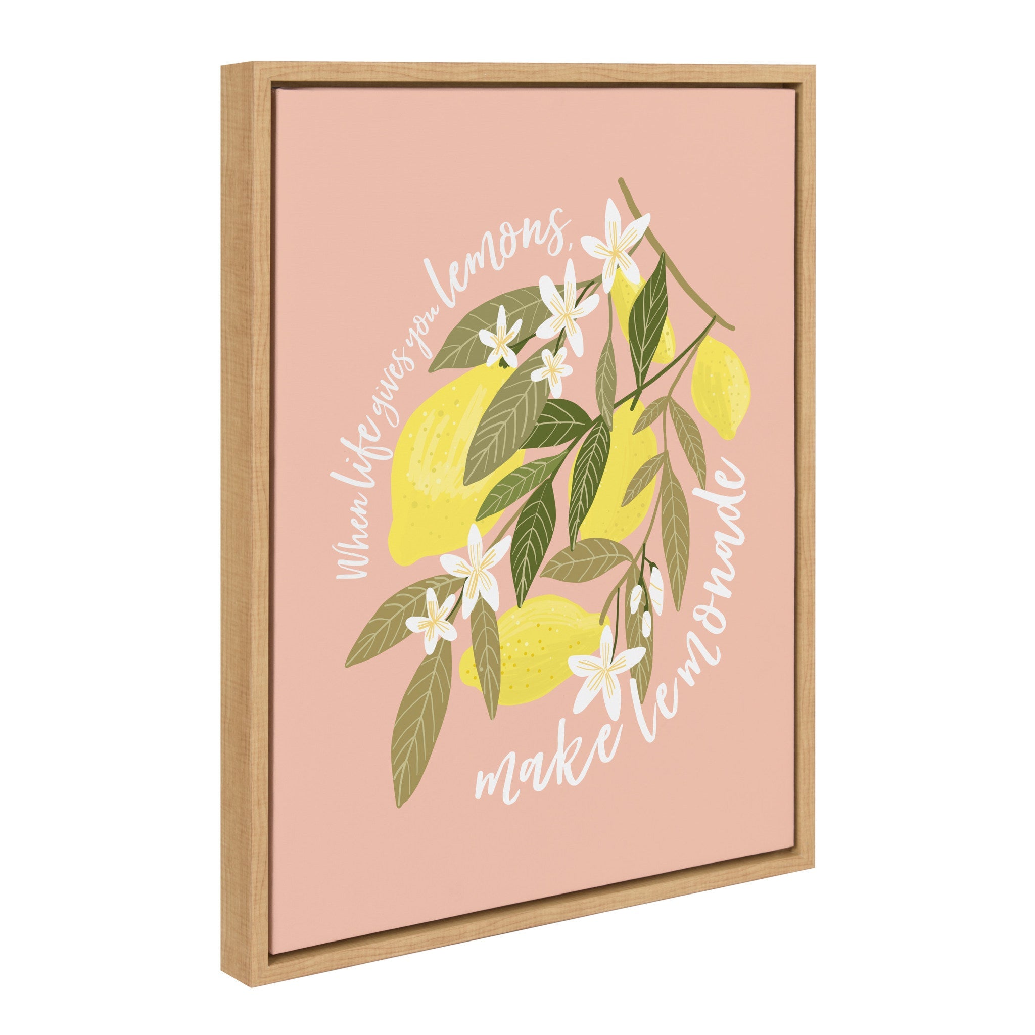 Sylvie 561 Lemons Framed Canvas by Mia Charro by kateandlaurel - product image 2 for Resin Society