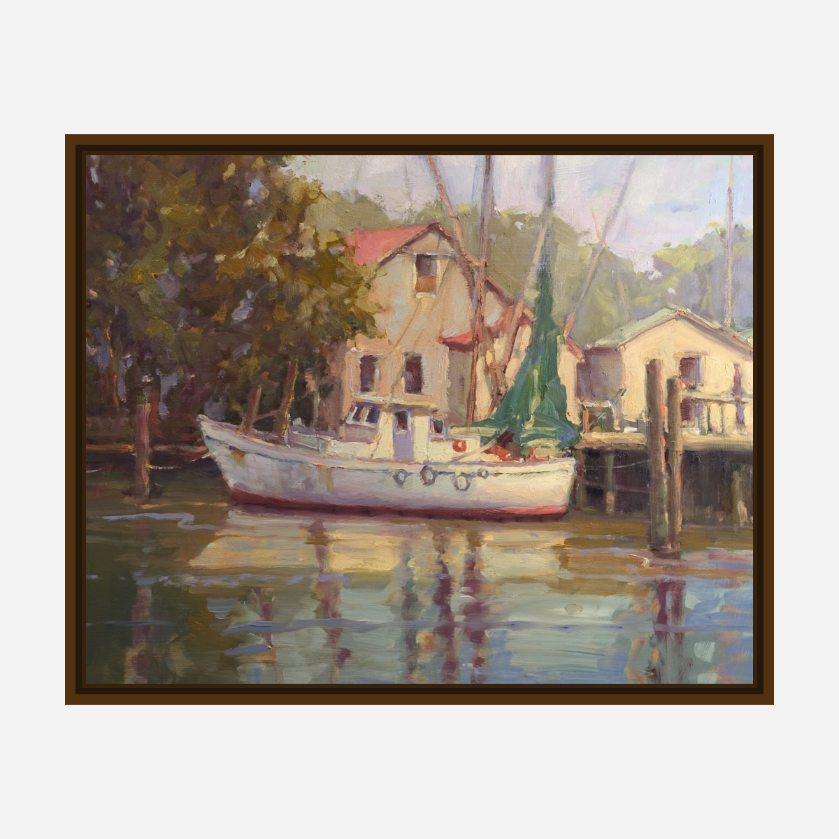 Shrimp Boat Artist Enhanced Canvas Print by John Beard Collection - product image 7 for Resin Society