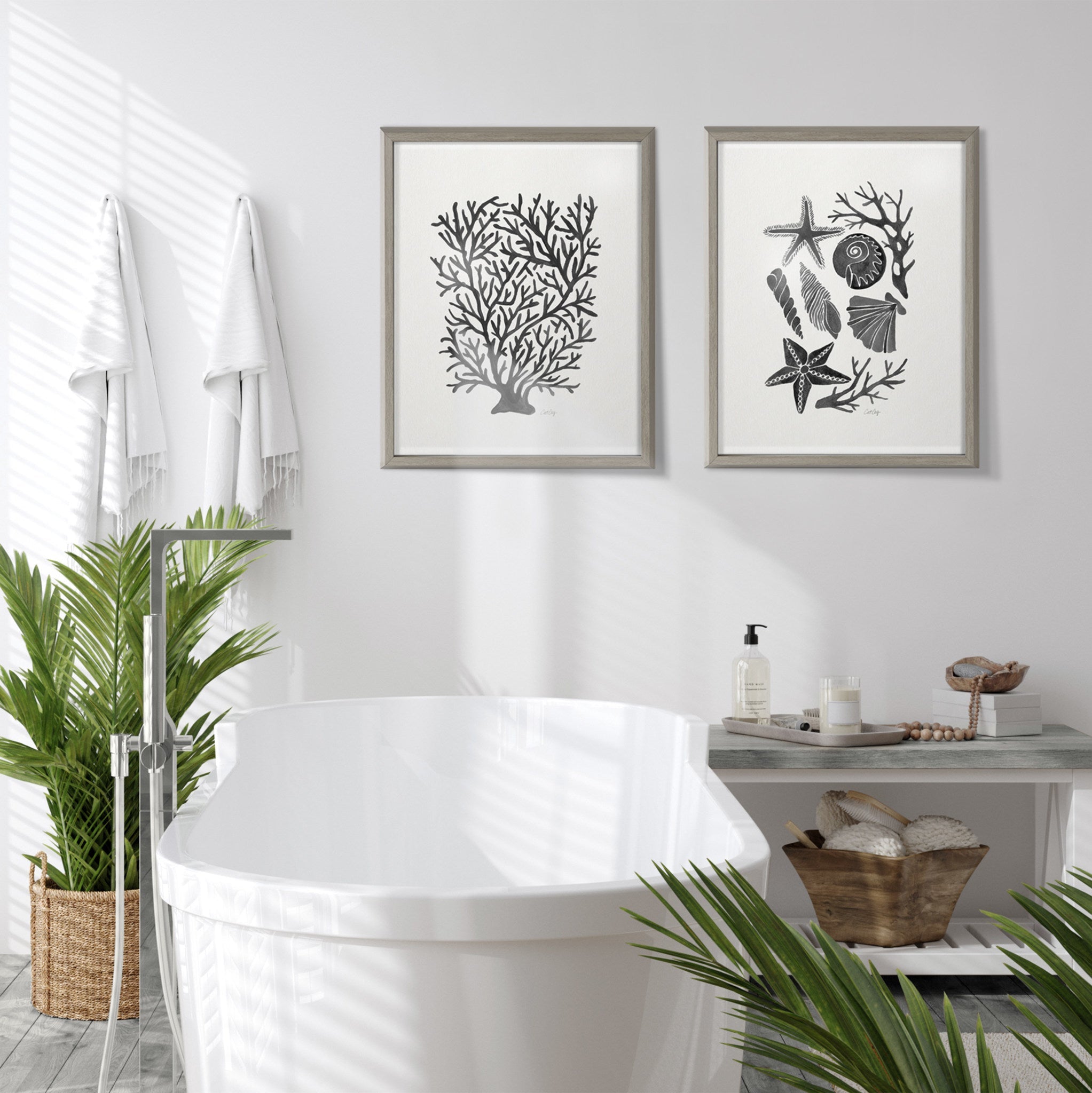 Blake Seashells Black Framed Printed Glass by Cat Coquillette by kateandlaurel - product image 8 for Resin Society