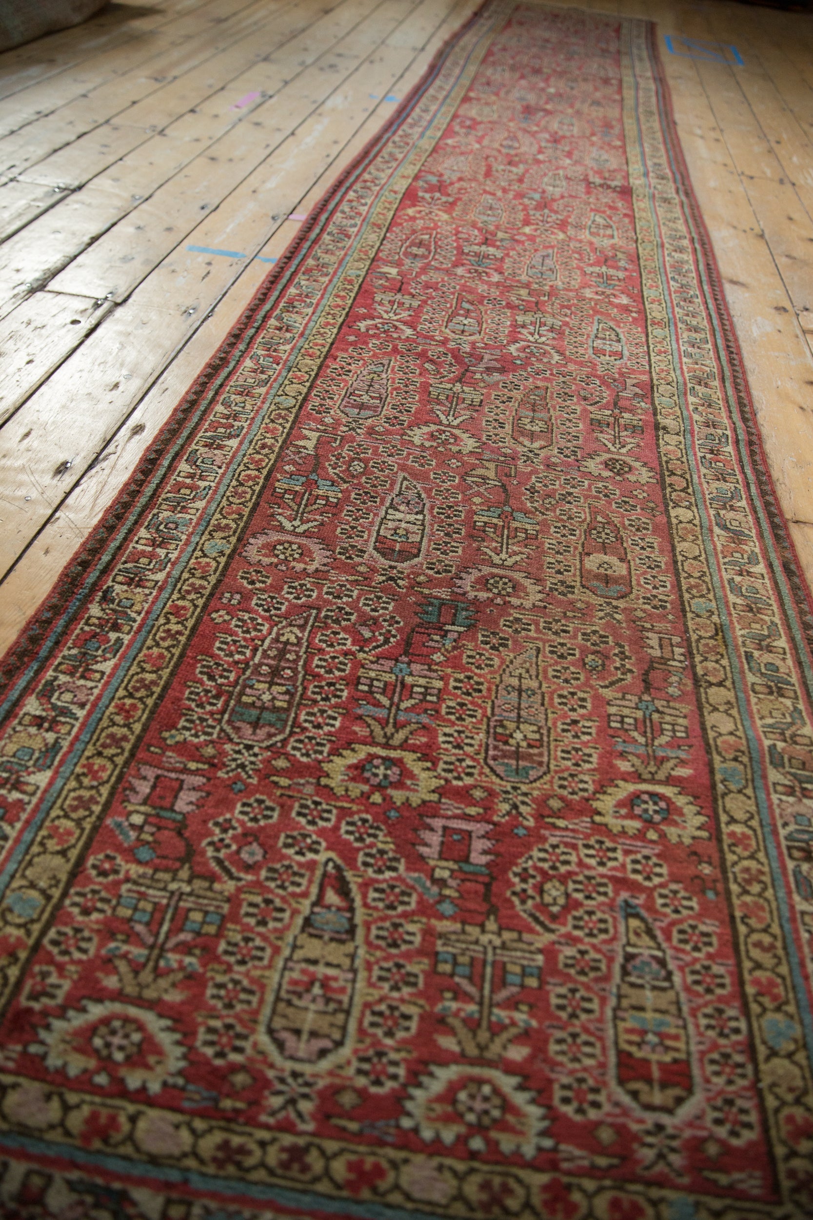 3x14.5 Vintage Distressed Fragment Malayer Rug Runner by Old New House® - product image 7 for Resin Society
