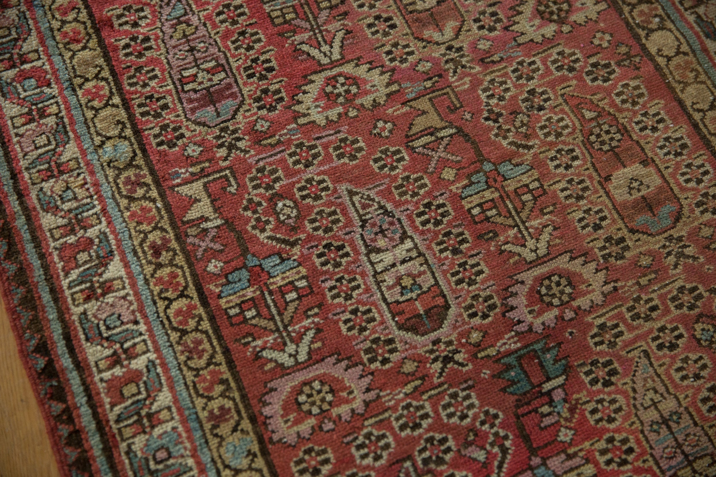 3x14.5 Vintage Distressed Fragment Malayer Rug Runner by Old New House® - product image 8 for Resin Society