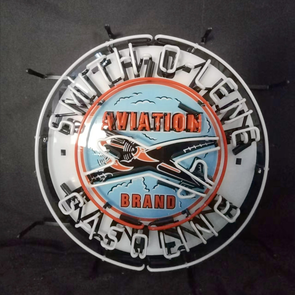 Light Blue Smith-o-lene Gasoline Aviation Brand Neon Signs Light by Neon Signs Land - product image 3 for Resin Society