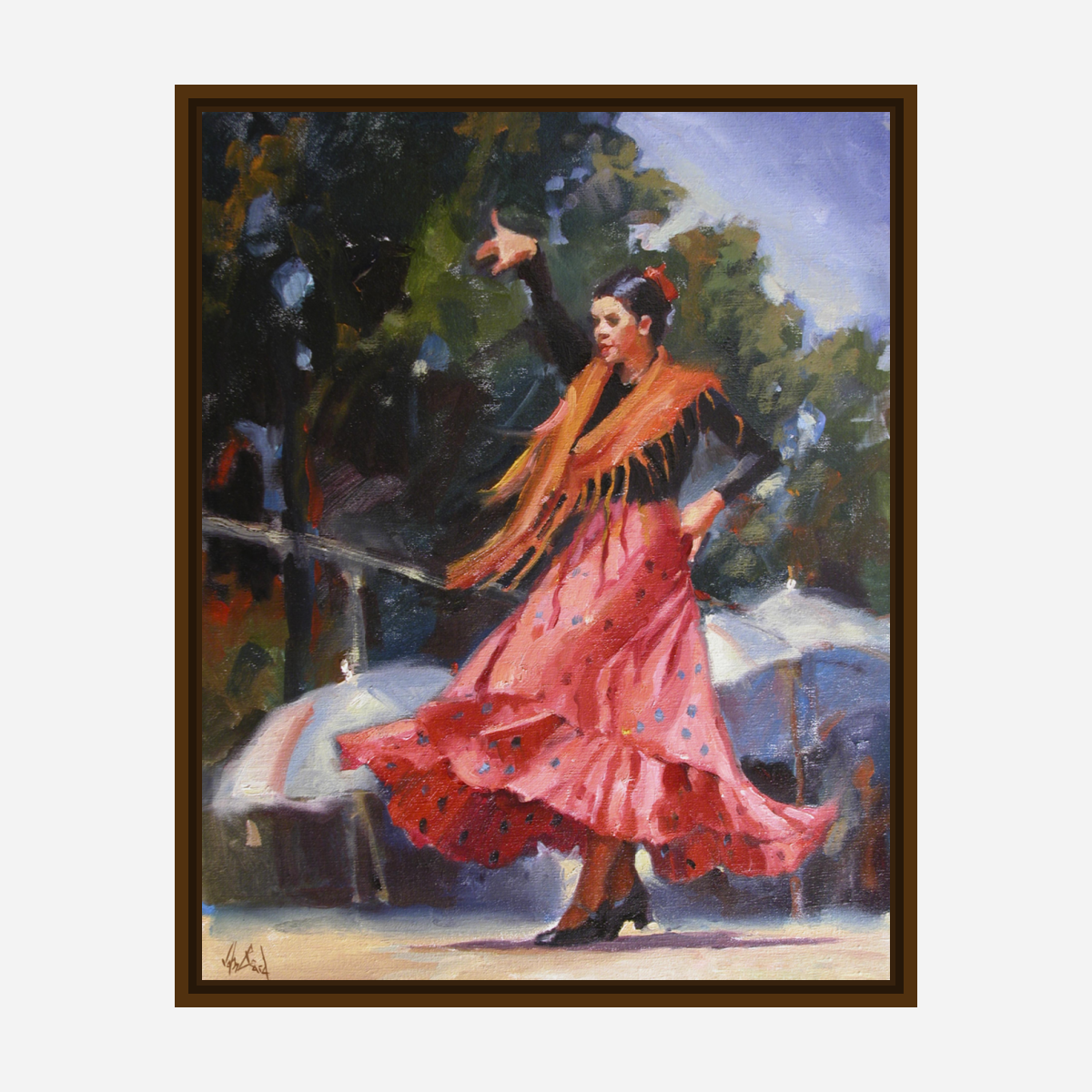 Spanish Dancer Artist Enhanced Canvas Print by John Beard Collection - product image 7 for Resin Society