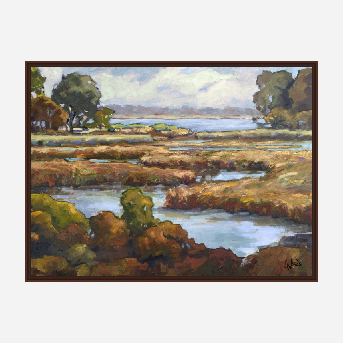 Spoonbill Marsh Artist Enhanced Canvas Print by John Beard Collection - product image 7 for Resin Society