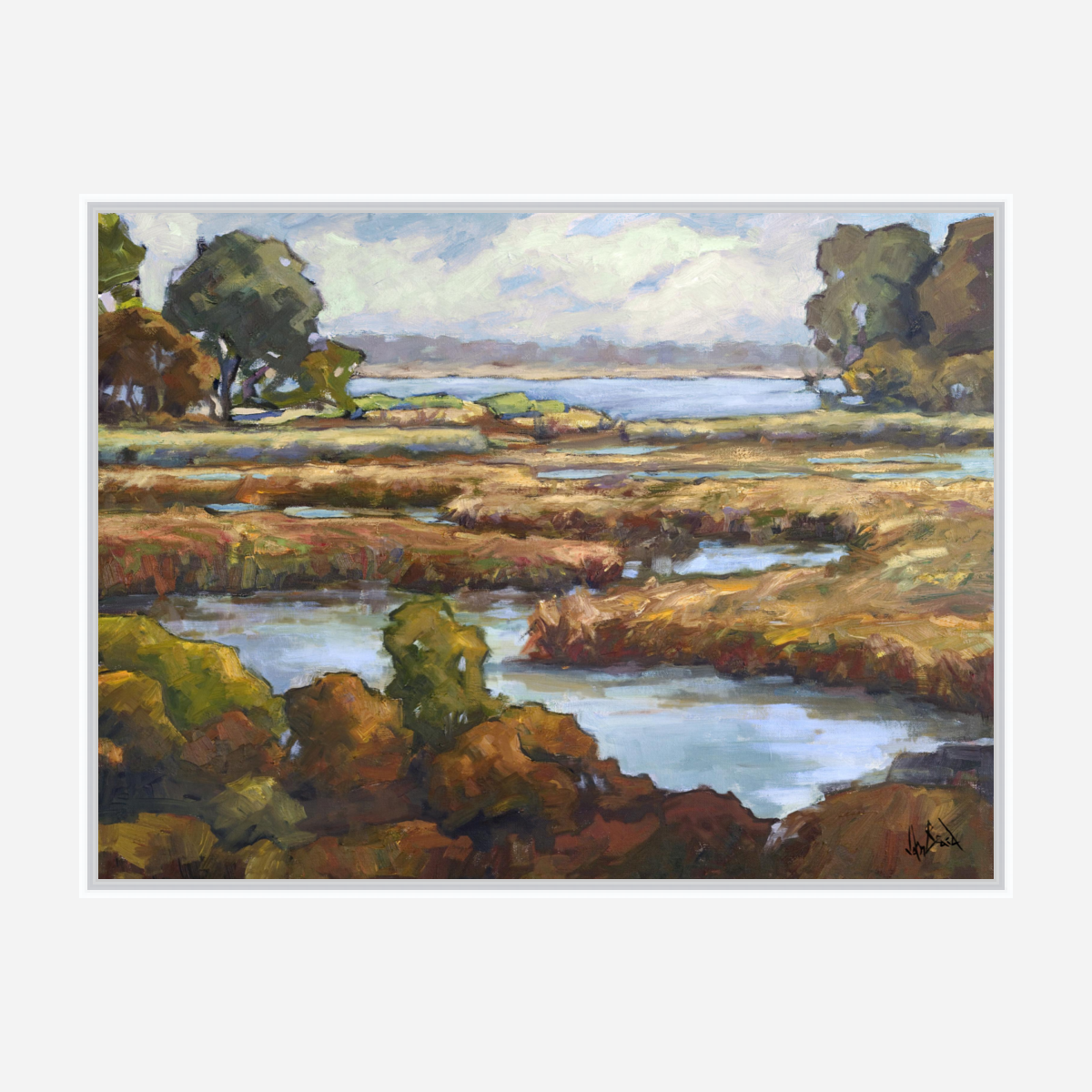 Spoonbill Marsh Artist Enhanced Canvas Print by John Beard Collection - product image 6 for Resin Society
