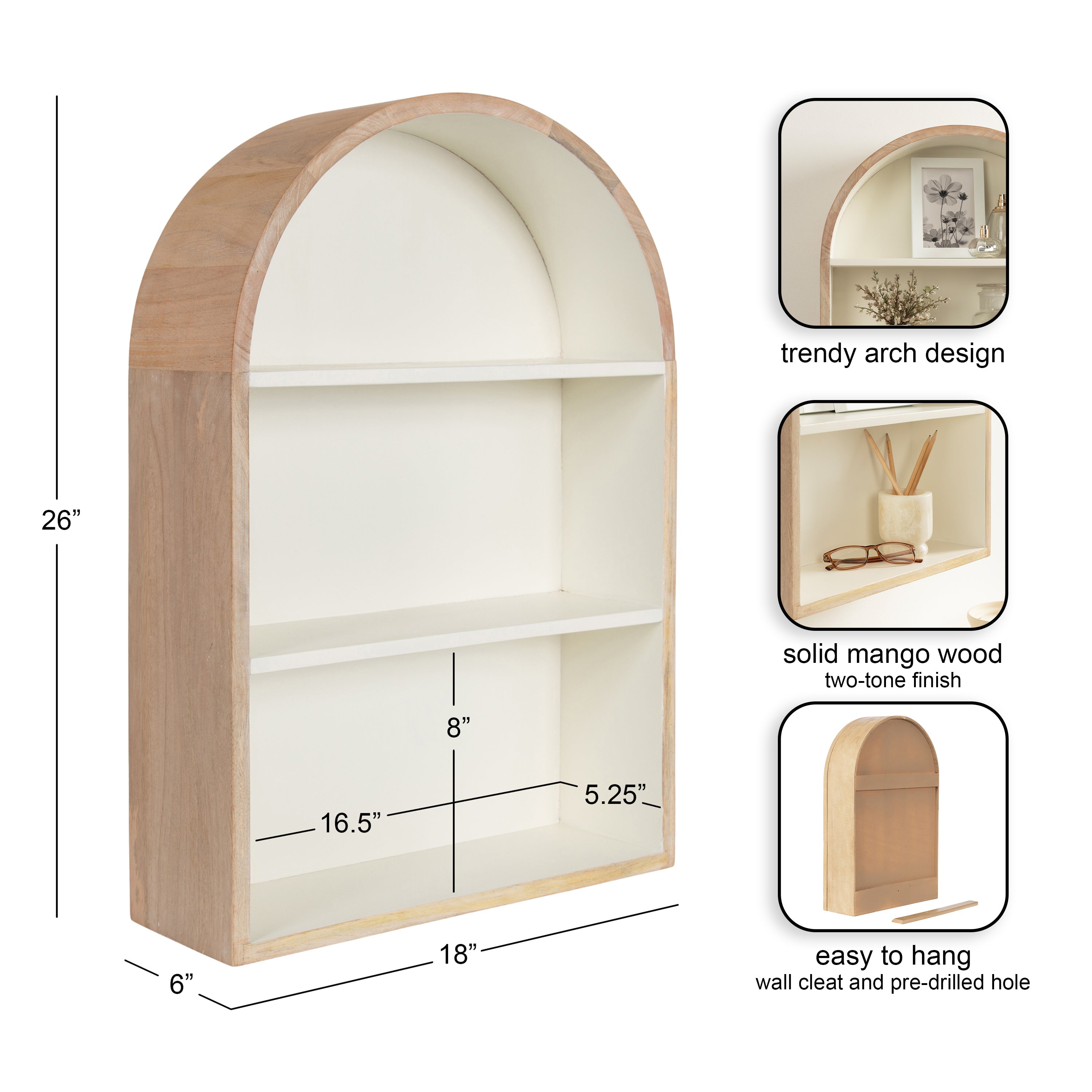 Arcott Arch Wall Shelf by kateandlaurel