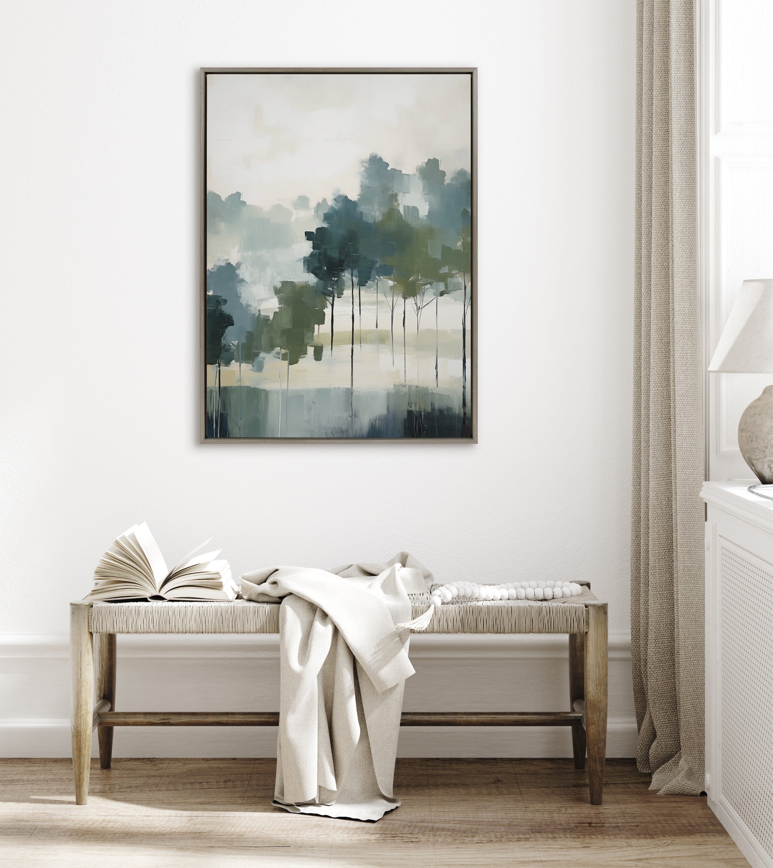 Sylvie Whispering Trees I Framed Canvas by Amy Lighthall