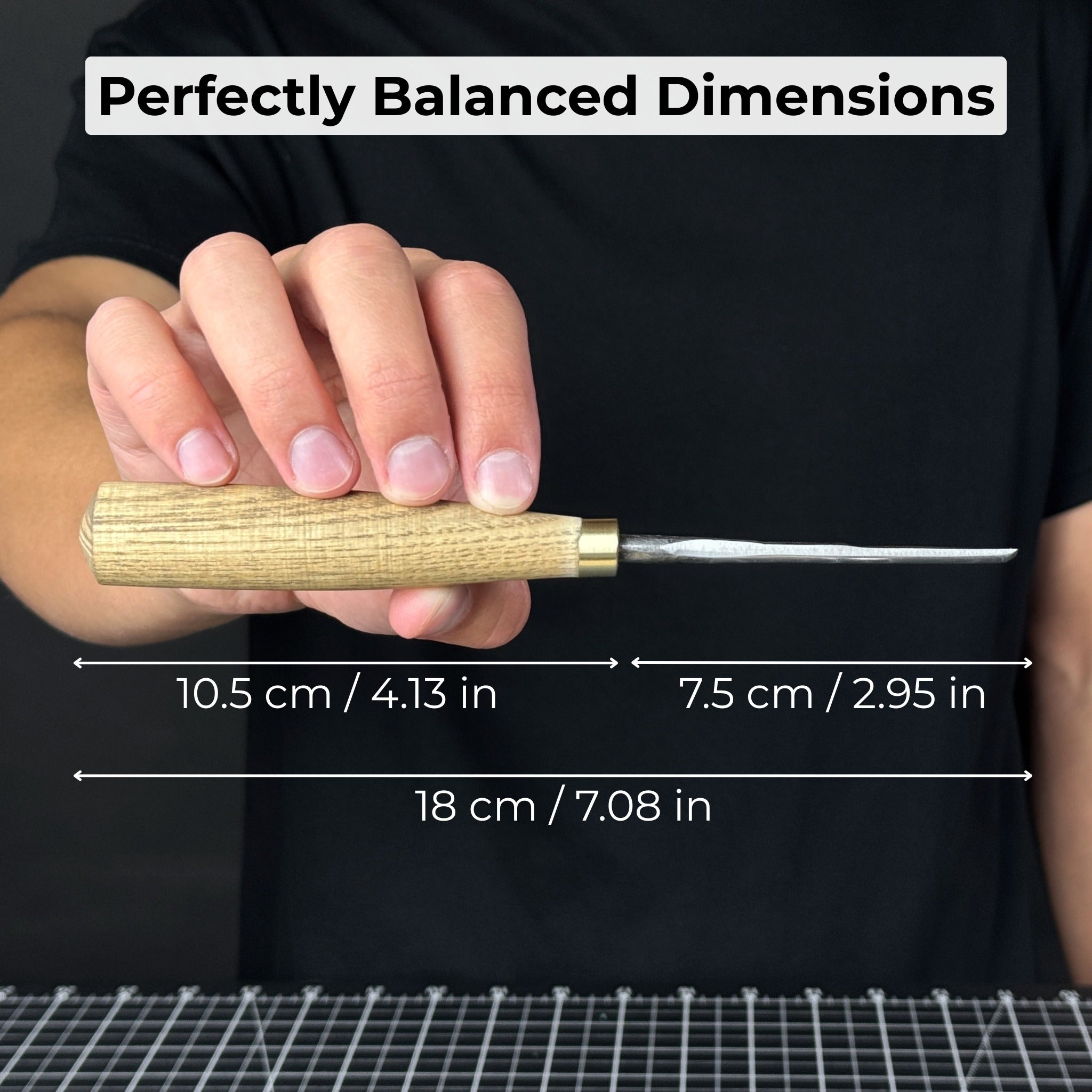 Straight wood carving gouge with ash wood handle and high-carbon steel blade, available in 5 mm and 12 mm widths