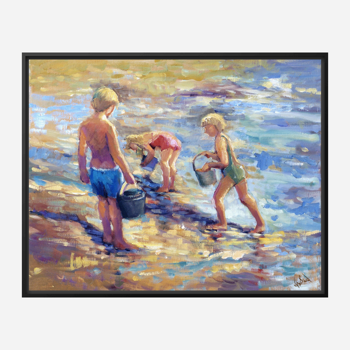 Sun, Sand, Play Artist Enhanced Canvas Print by John Beard Collection - product image 5 for Resin Society