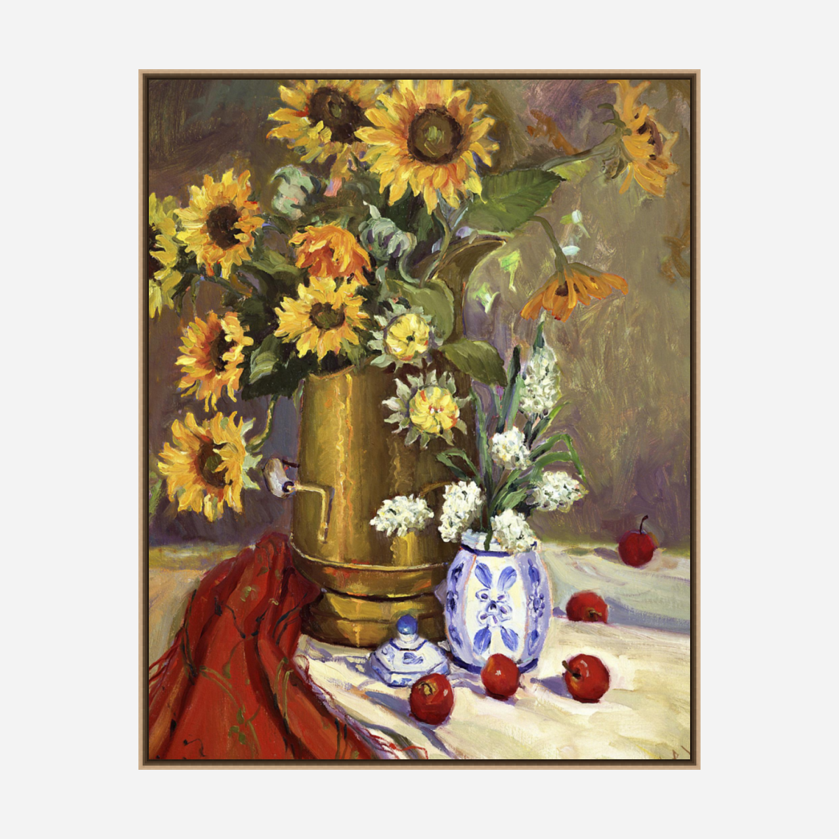 Dark Sunflowers Artist Enhanced Canvas Print by John Beard Collection - product image 8 for Resin Society