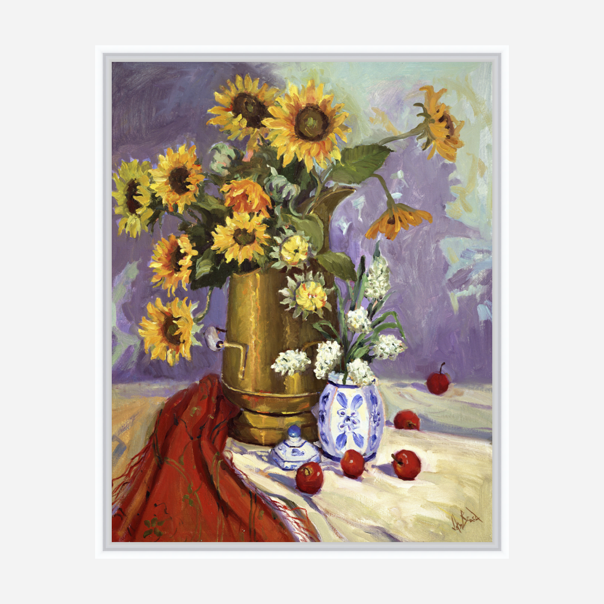 Sunflowers Artist Enhanced Canvas Print by John Beard Collection - product image 8 for Resin Society