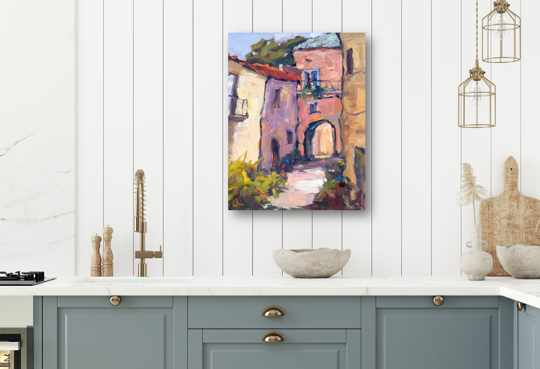 Sunlit Archway Artist Enhanced Canvas Print by John Beard Collection - product image 4 for Resin Society