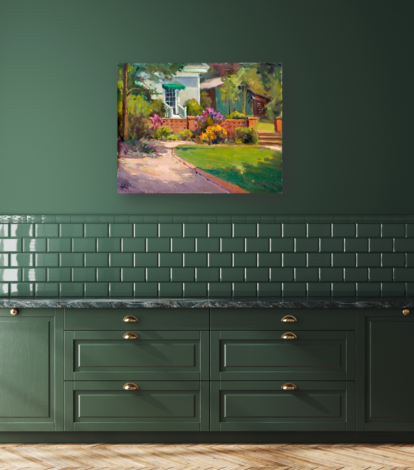 Sunlit Drive Artist Enhanced Canvas Print by John Beard Collection - product image 4 for Resin Society