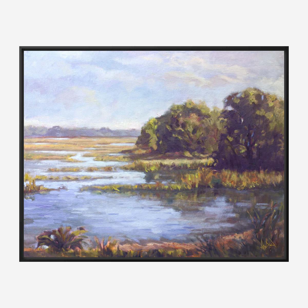 Sunlit Marsh Artist Enhanced Canvas Print by John Beard Collection - product image 5 for Resin Society