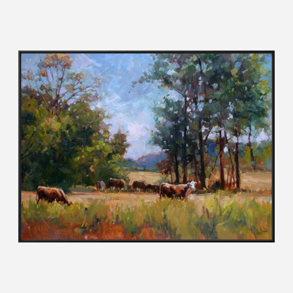 Sunny Pastures Artist Enhanced Canvas Print by John Beard Collection - product image 5 for Resin Society