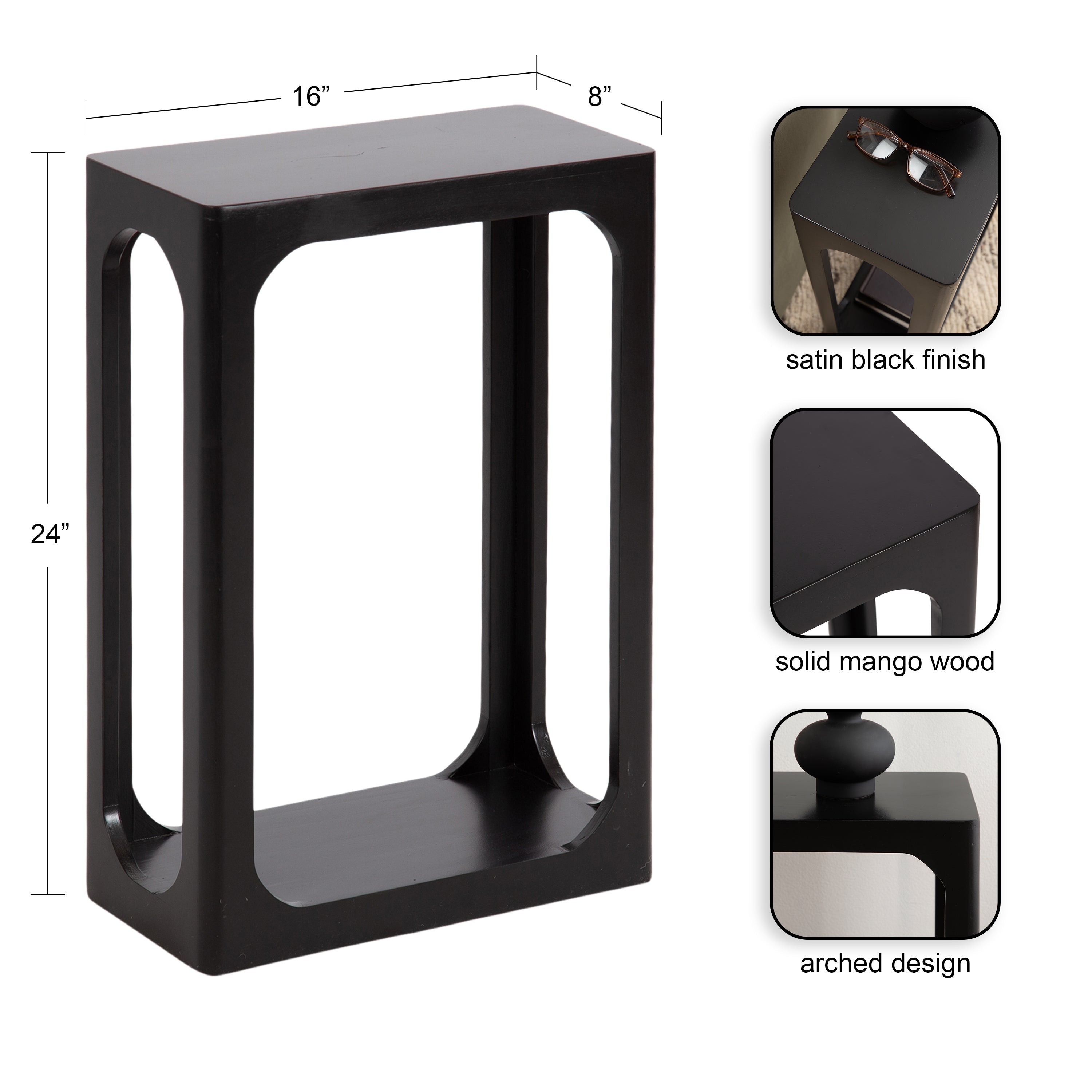 Dahl Wood Slim Side Table
