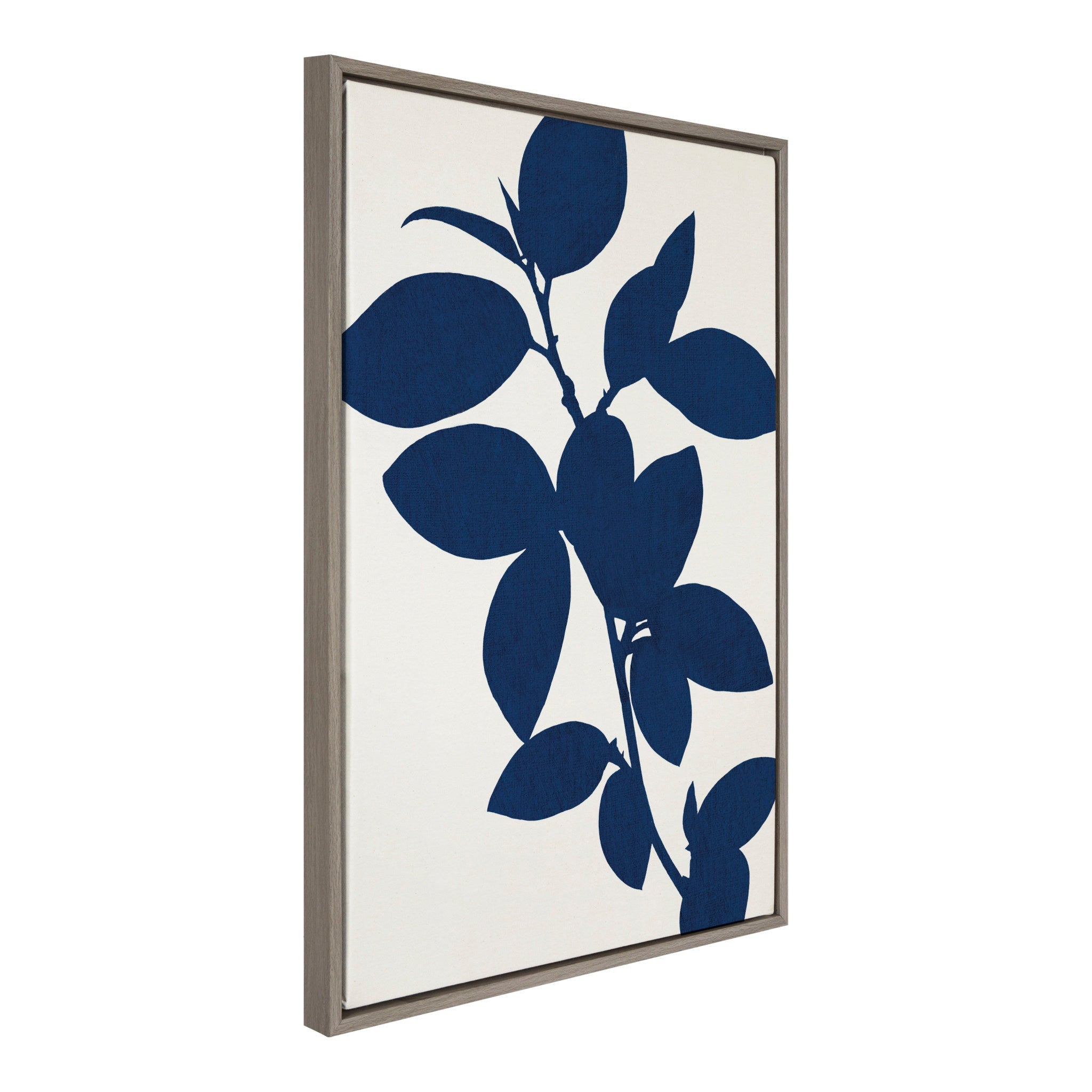 Sylvie Blue Botanical Framed Canvas, Gray 23x33 by kateandlaurel - product image 2 for Resin Society