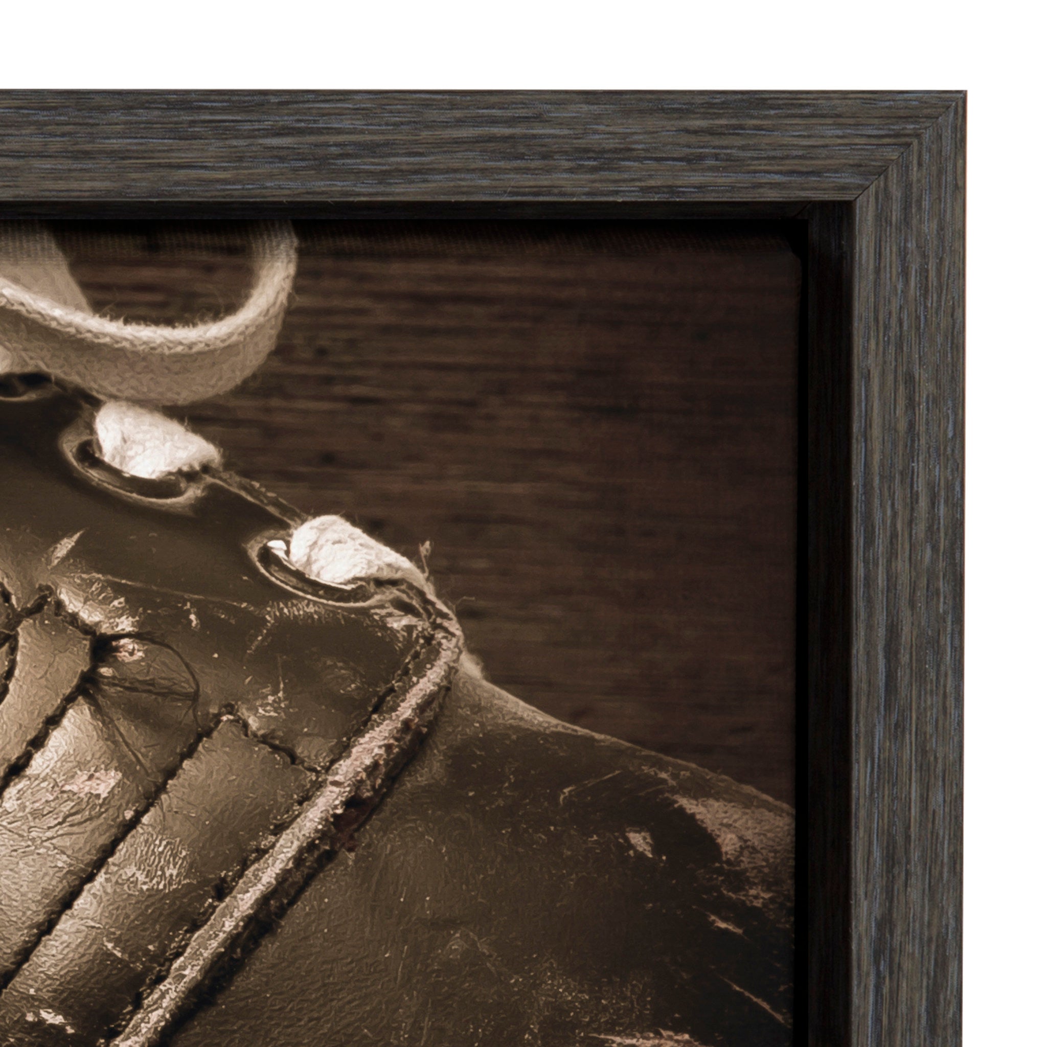 Sylvie Leather Hockey Skates Framed Canvas by kateandlaurel - product image 3 for Resin Society
