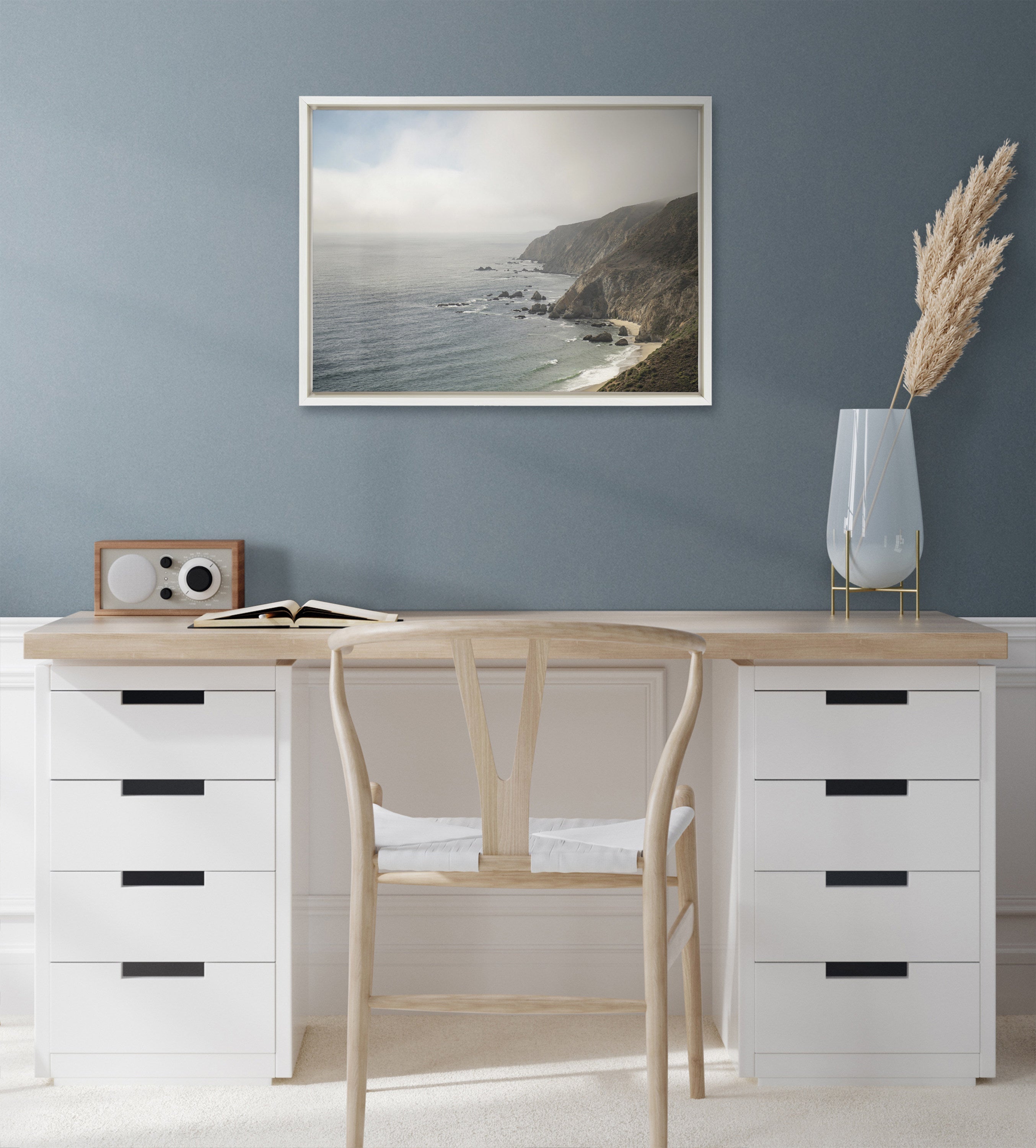 Sylvie Wild Coast No 2 Framed Canvas by kateandlaurel - product image 10 for Resin Society