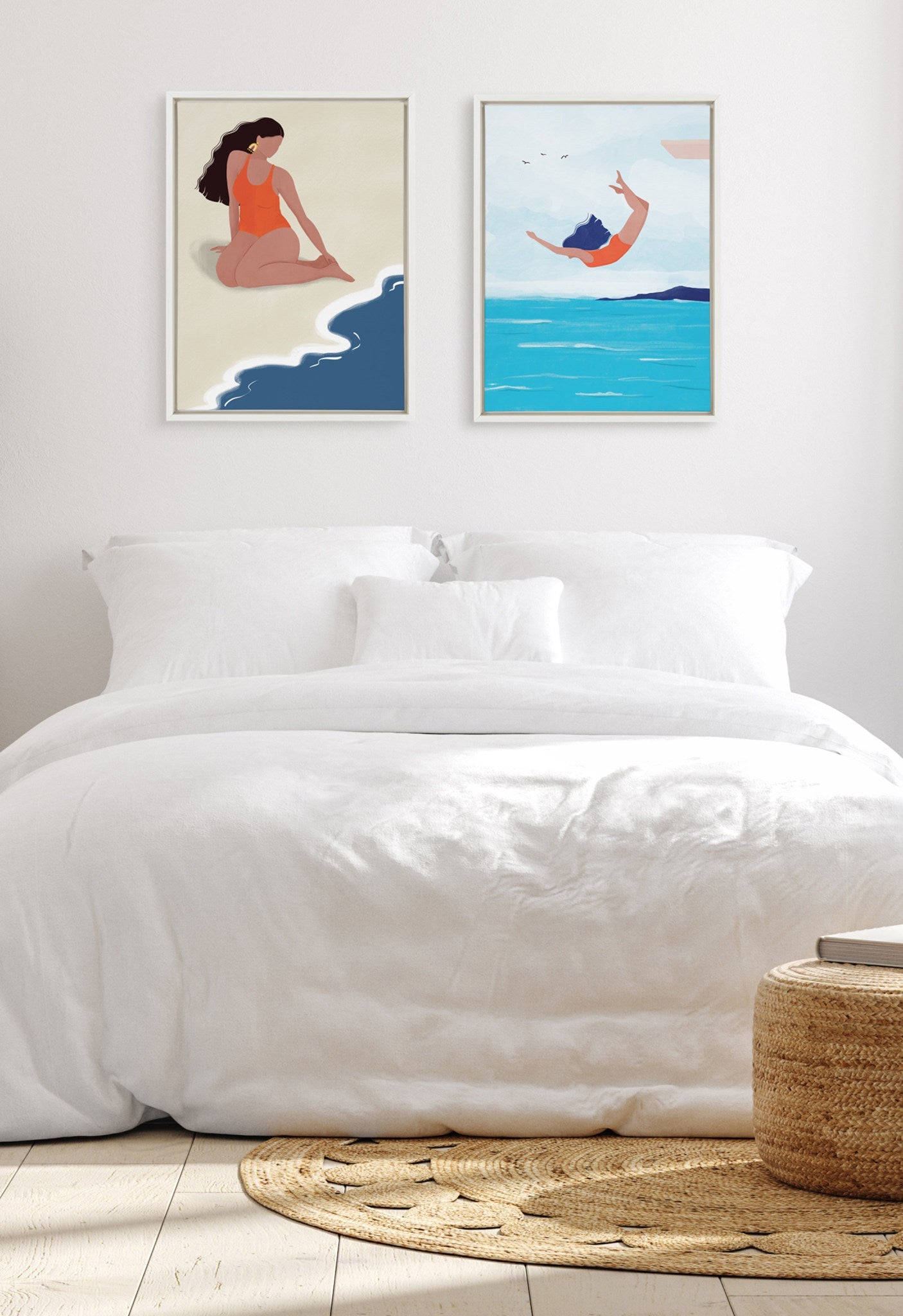 Sylvie Solitude Framed Canvas by kateandlaurel - product image 7 for Resin Society
