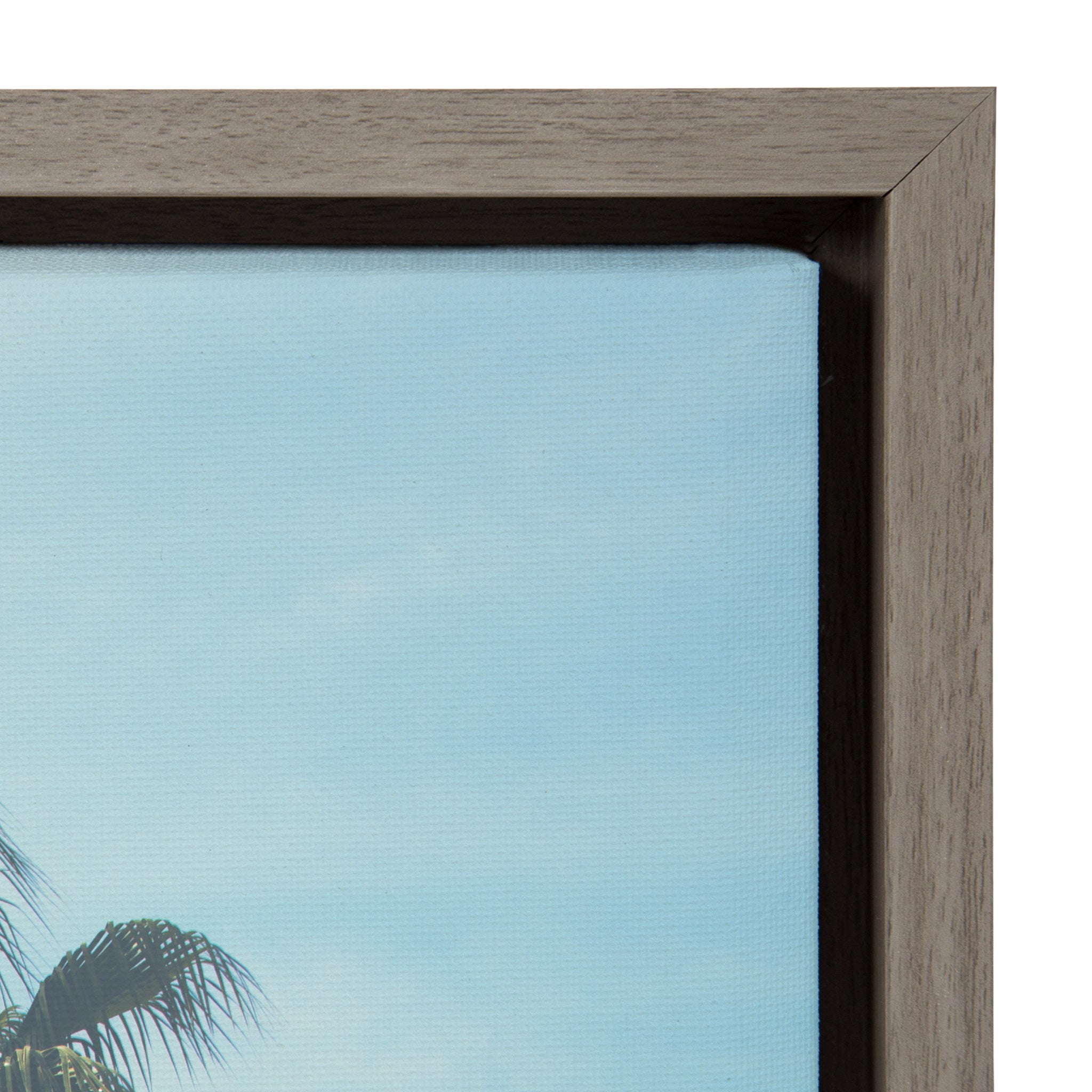 Sylvie The Palm Trees and The Boat Framed Canvas by Laura Evans by kateandlaurel - product image 3 for Resin Society