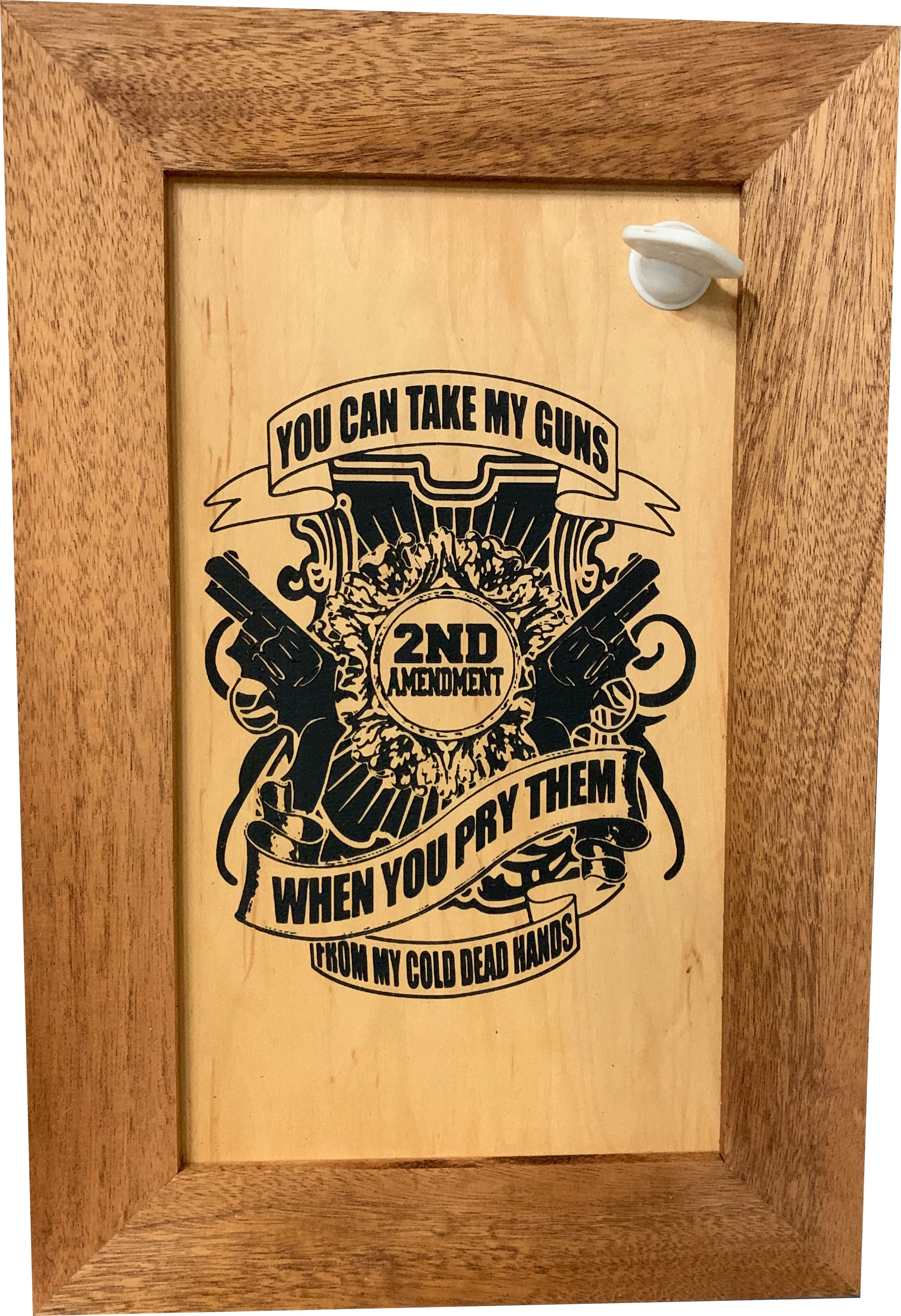 2nd Amendment Take My Guns Hidden Gun Storage Firearm Concealment Wall by Bellewood Designs - product image 3 for Resin Society