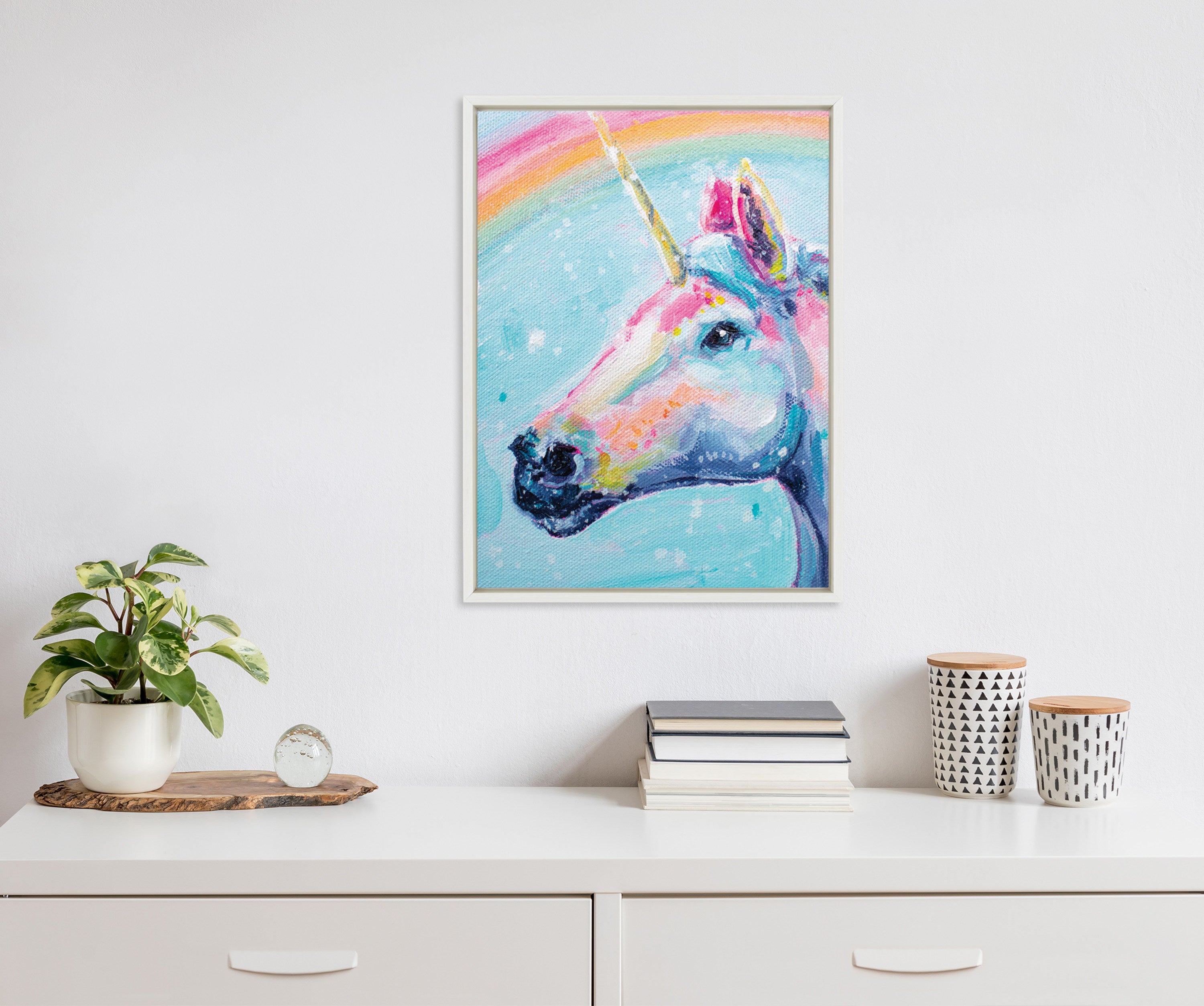 Sylvie Do You Believe in Magic Framed Canvas by Rachel Christopoulos