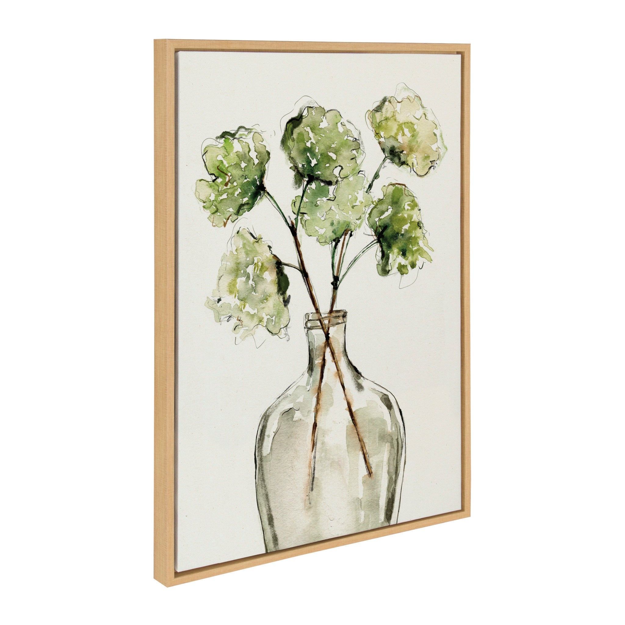 Sylvie Greenery Vase, Wild King Protea and Wild Banksia Framed Canvas Art Set by Sara Berrenson