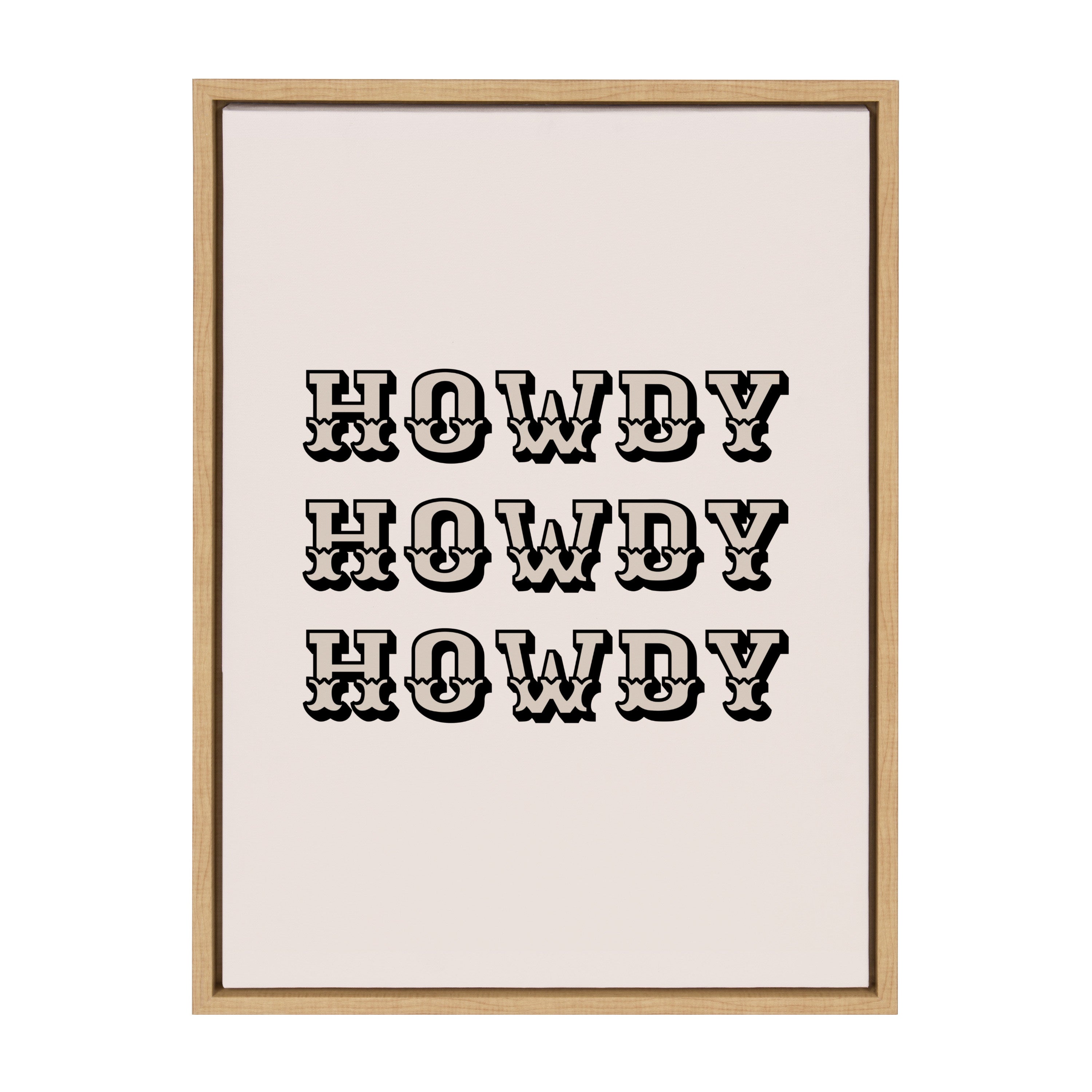 Sylvie Howdy Western Framed Canvas by Honey Island Studio