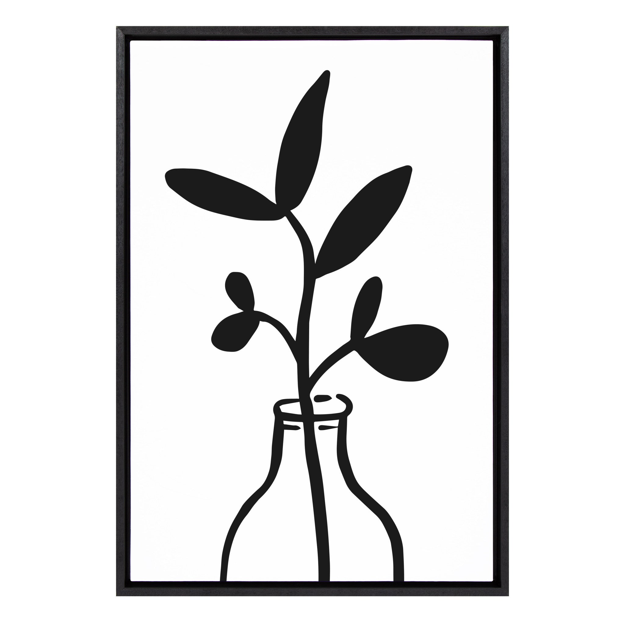 Sylvie Modern Botanical Vase 3 Framed Canvas by The Creative Bunch by kateandlaurel - main product image for Resin Society