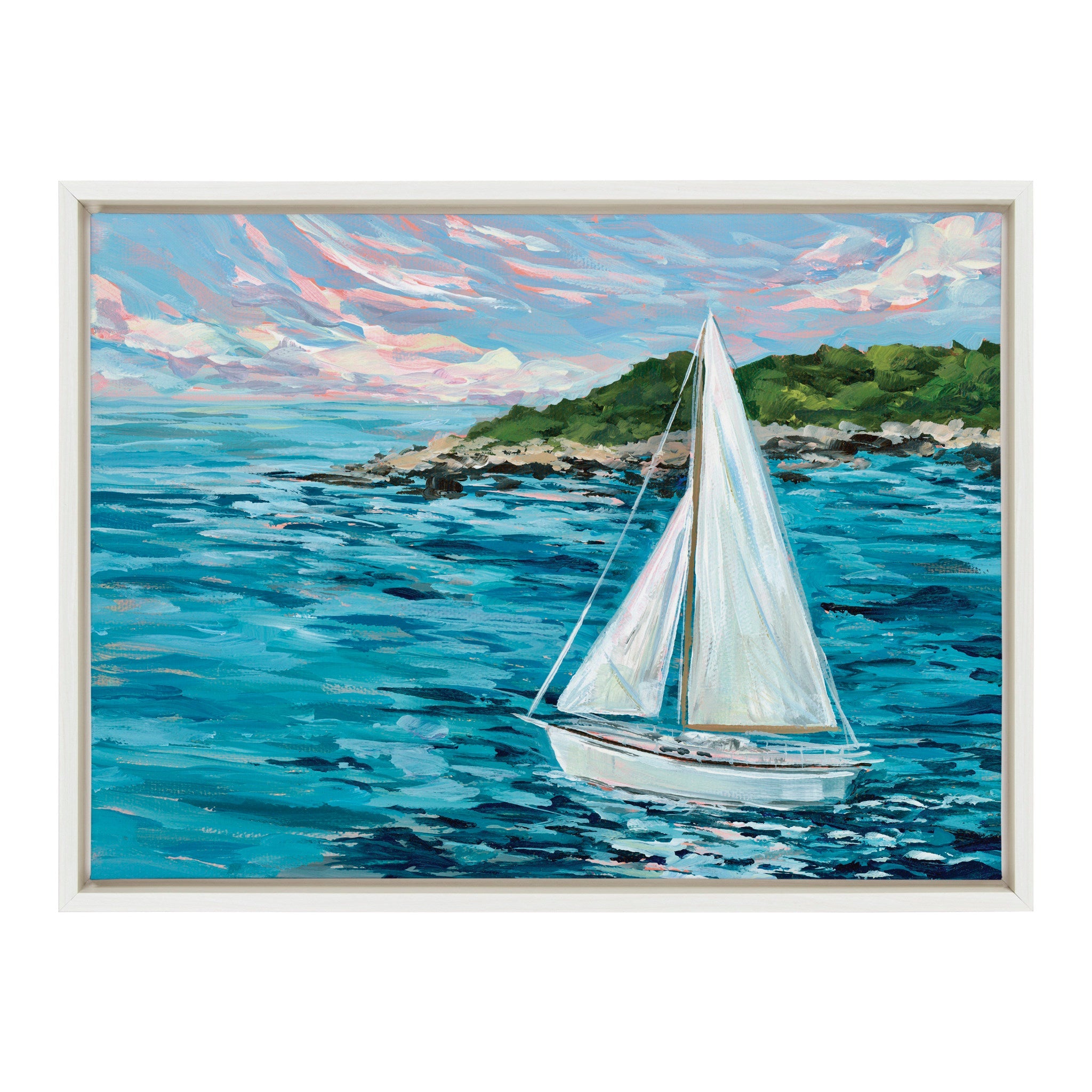 Sylvie Marthas Vineyard Framed Canvas by Emily Kenney