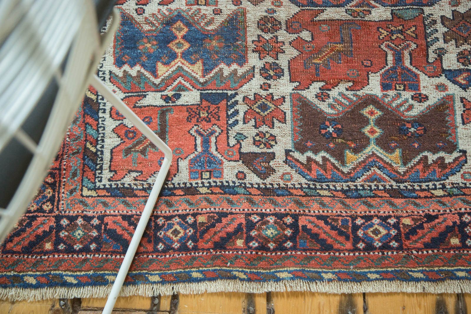 4x4.5 Antique Afshar Square Rug by Old New House® - product image 4 for Resin Society