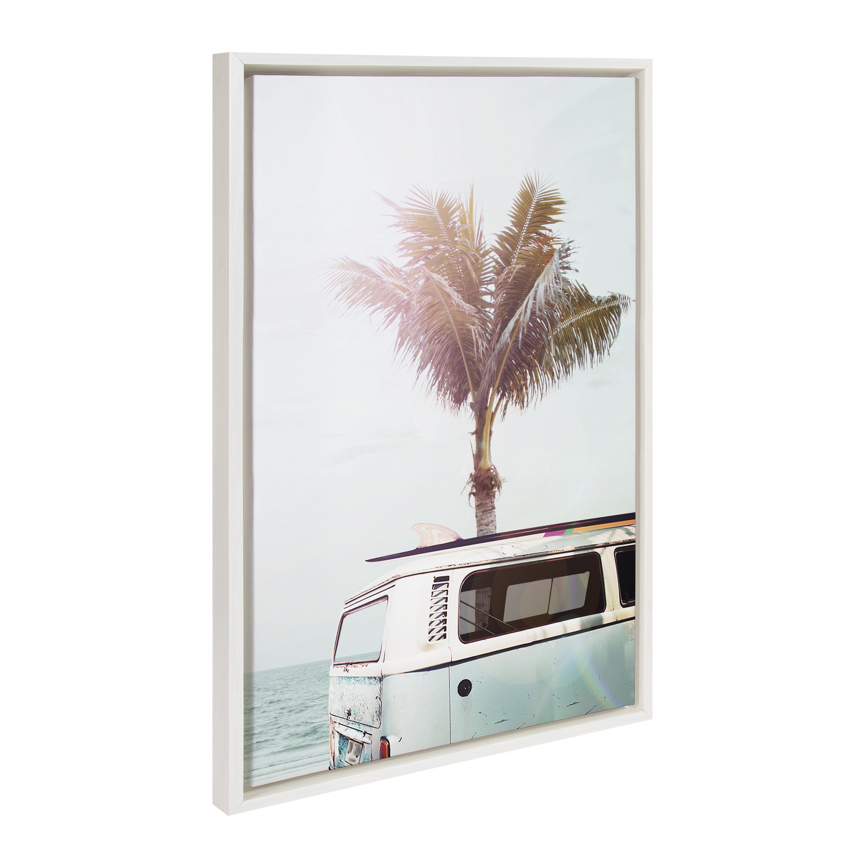 Sylvie Blue Beach Van Framed Canvas by Amy Peterson Art Studio by kateandlaurel - product image 10 for Resin Society