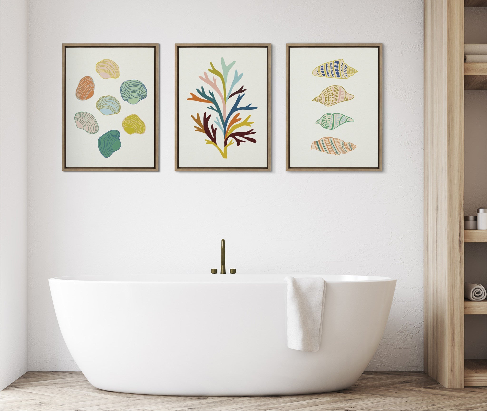 Sylvie Sea Plant Framed Canvas by kateandlaurel - product image 7 for Resin Society