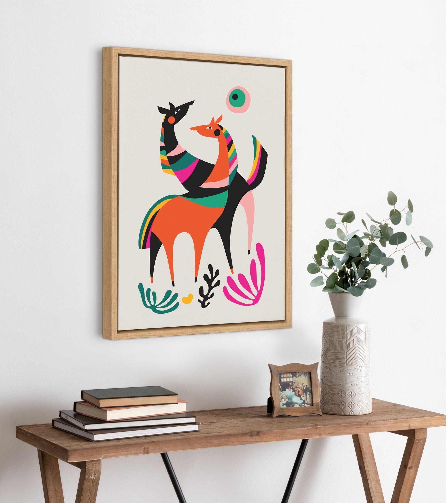 Sylvie Dancing Horses Framed Canvas by Rachel Lee of My Dream Wall by kateandlaurel - product image 7 for Resin Society