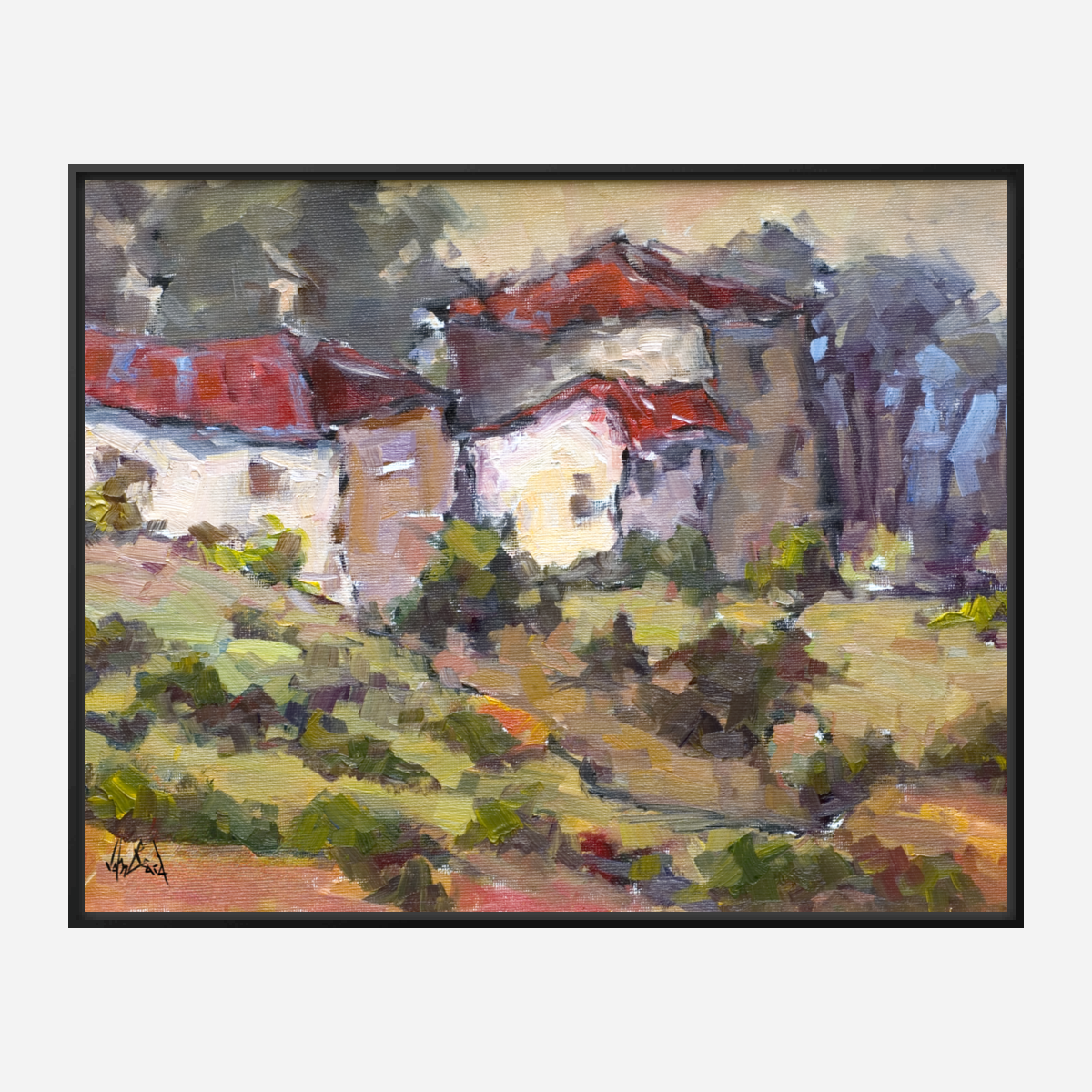 Tuscan Farmhouse Artist Enhanced Canvas Print by John Beard Collection - product image 5 for Resin Society
