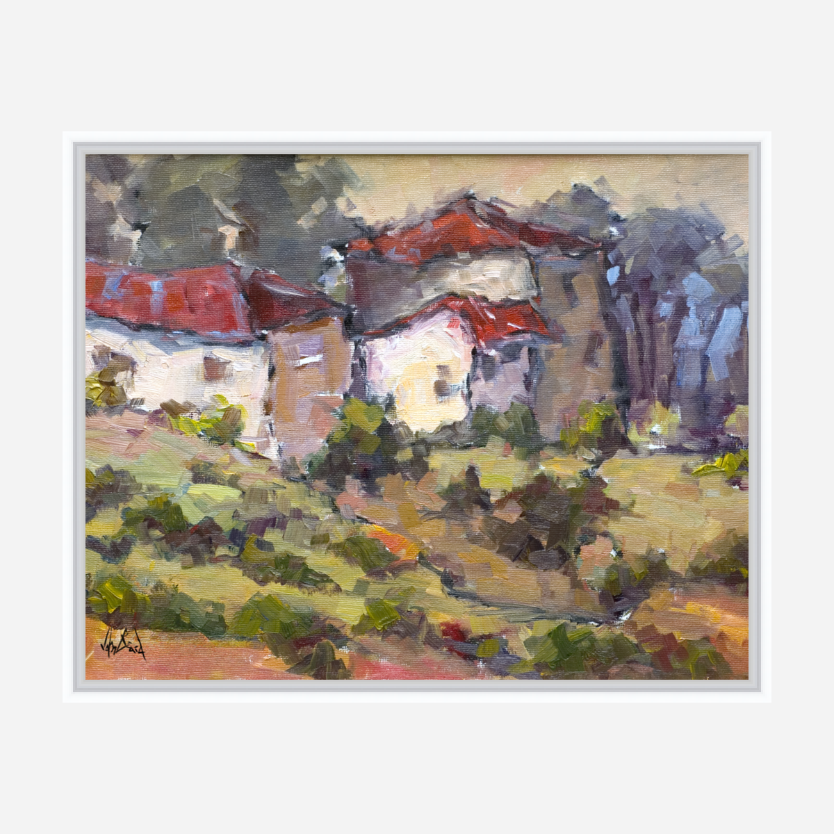 Tuscan Farmhouse Artist Enhanced Canvas Print by John Beard Collection - product image 6 for Resin Society