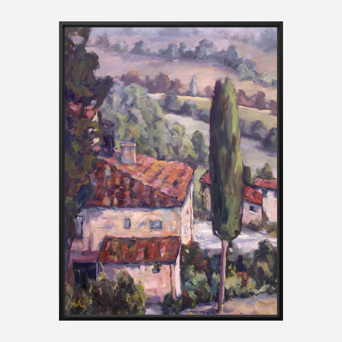 Tuscan Pastures Artist Enhanced Canvas Print by John Beard Collection - product image 5 for Resin Society