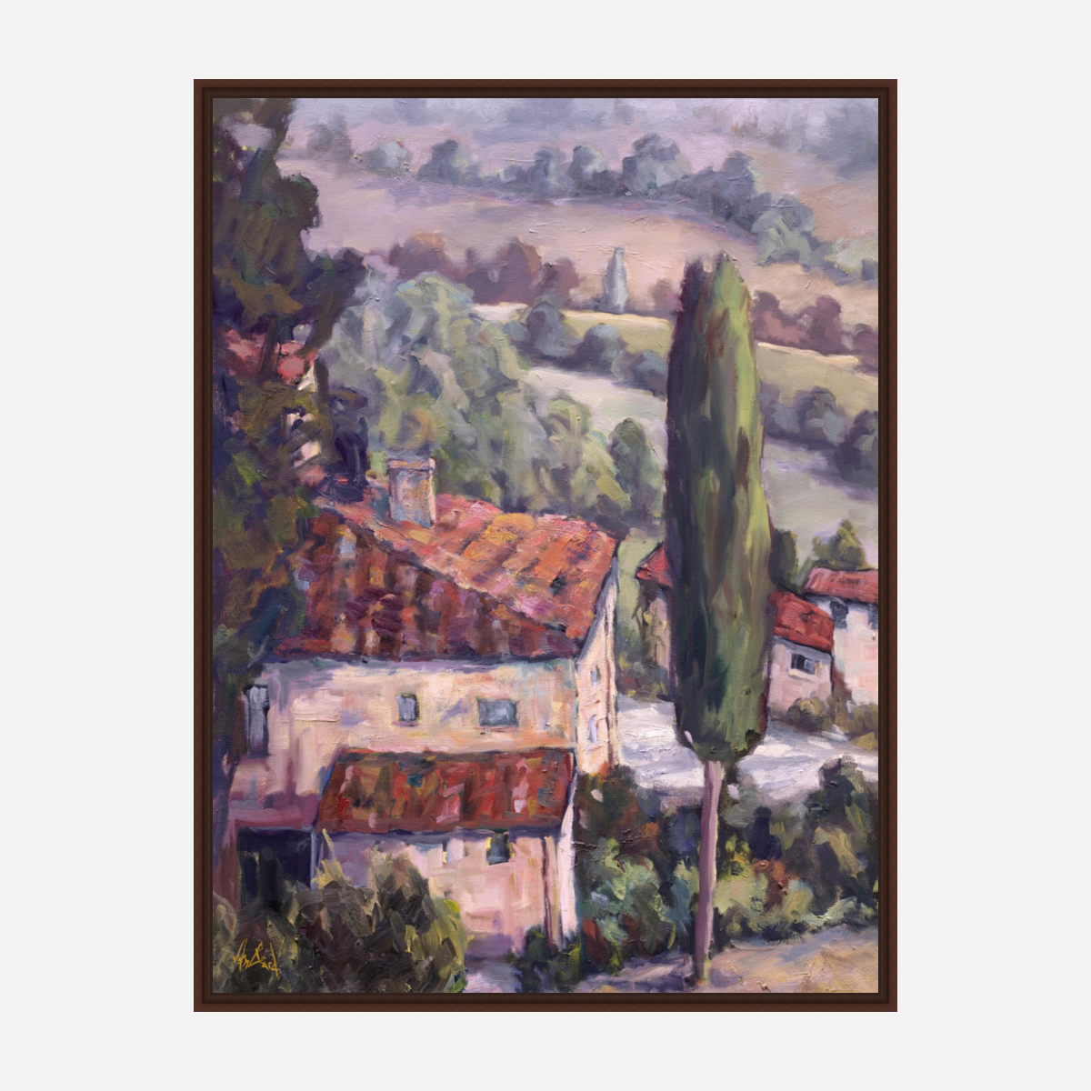 Tuscan Pastures Artist Enhanced Canvas Print by John Beard Collection - product image 7 for Resin Society