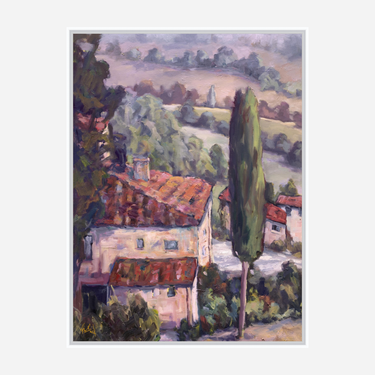 Tuscan Pastures Artist Enhanced Canvas Print by John Beard Collection - product image 6 for Resin Society