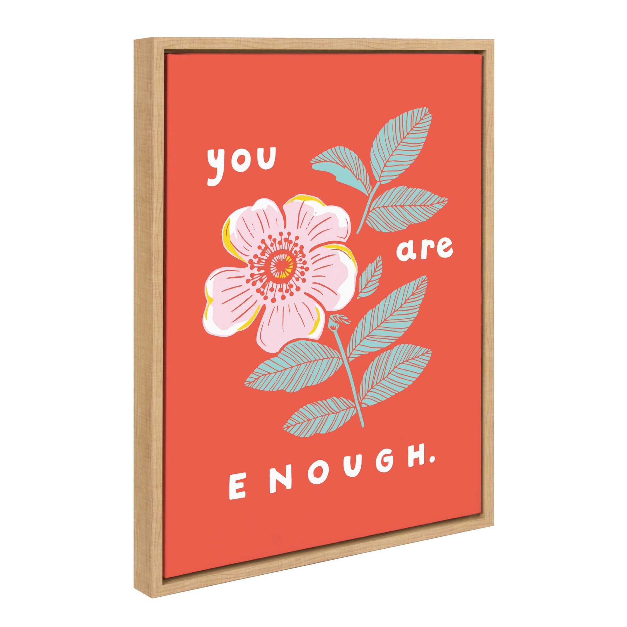 Sylvie You Are Enough Framed Canvas by kateandlaurel - product image 2 for Resin Society