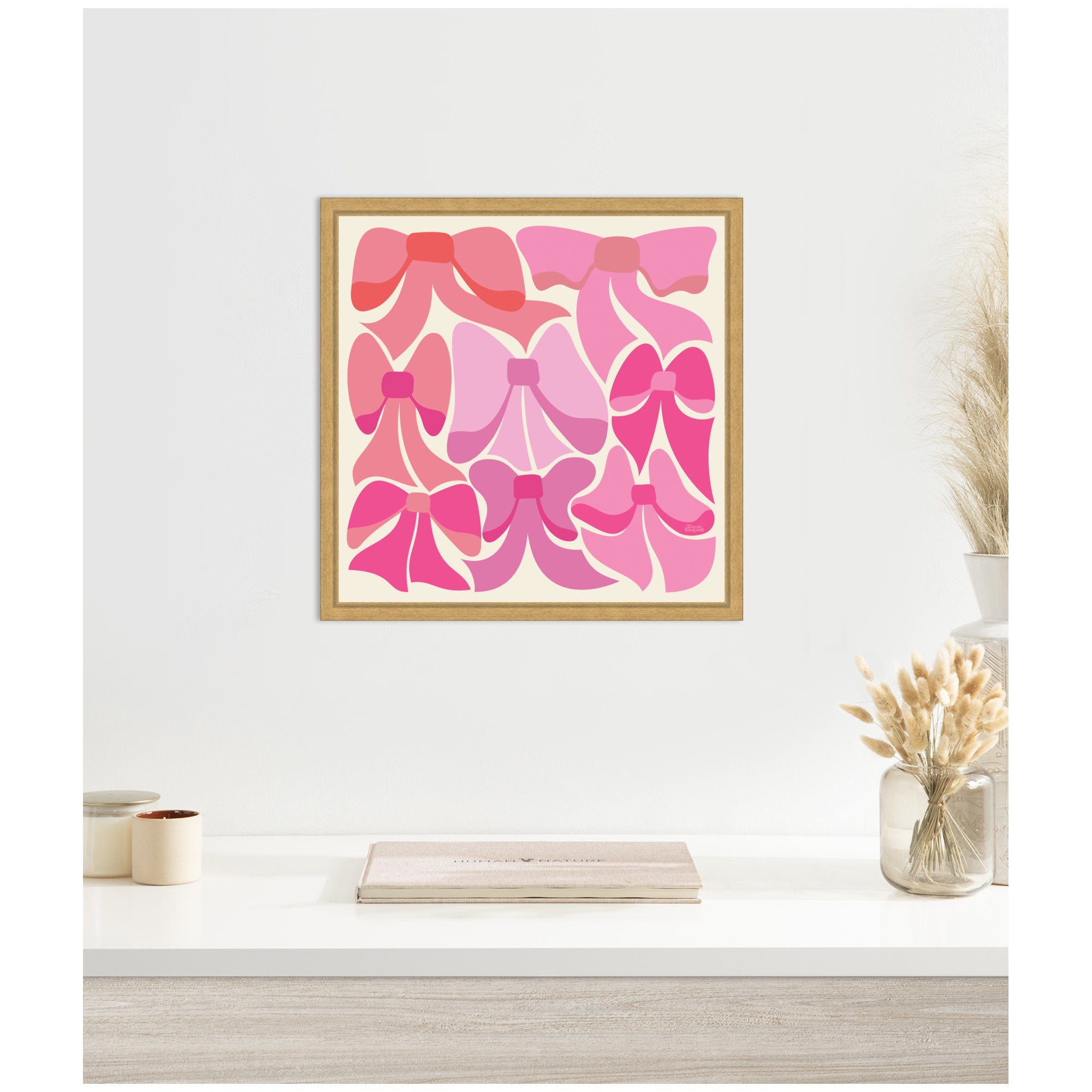 Sylvie Rain Bows 2 Framed Canvas by Carrie Cantwell