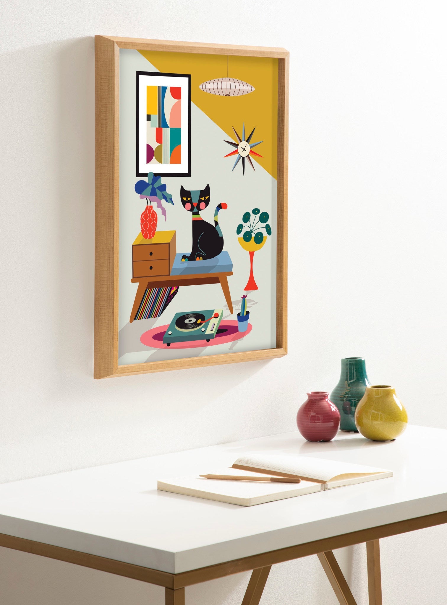 Blake Record Player Framed Printed Art by Rachel Lee of My Dream Wall
