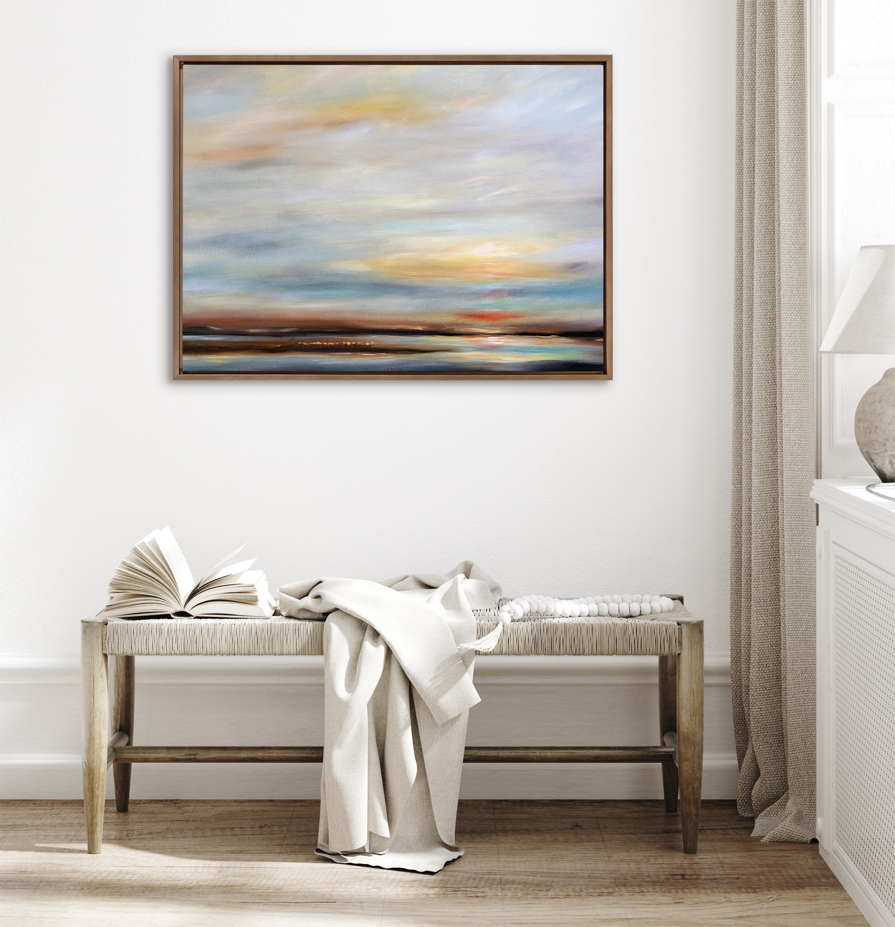 Sylvie Carolina Sunset Framed Canvas by kateandlaurel - product image 4 for Resin Society