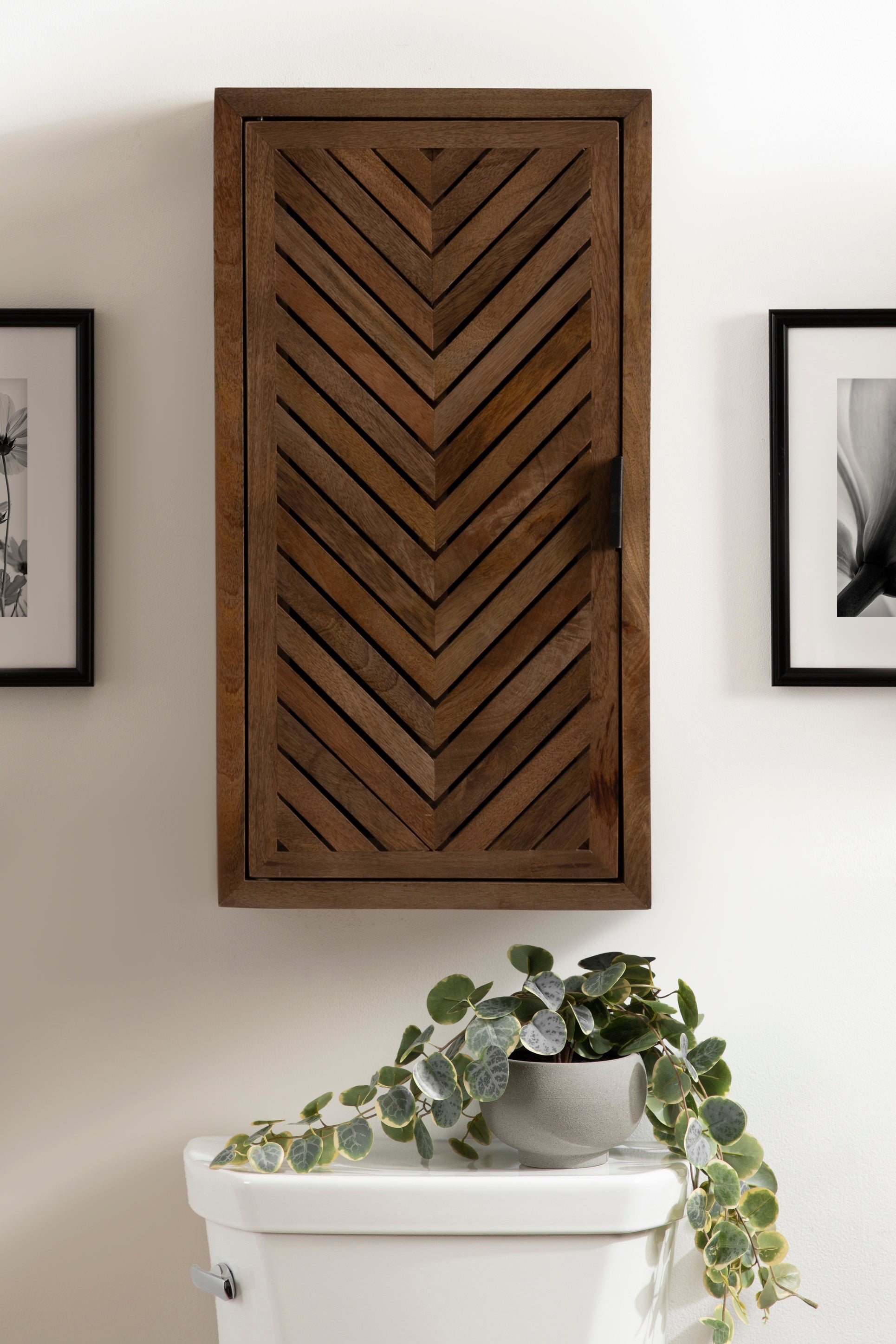 Mezzeta Tall Wood Bath Cabinet