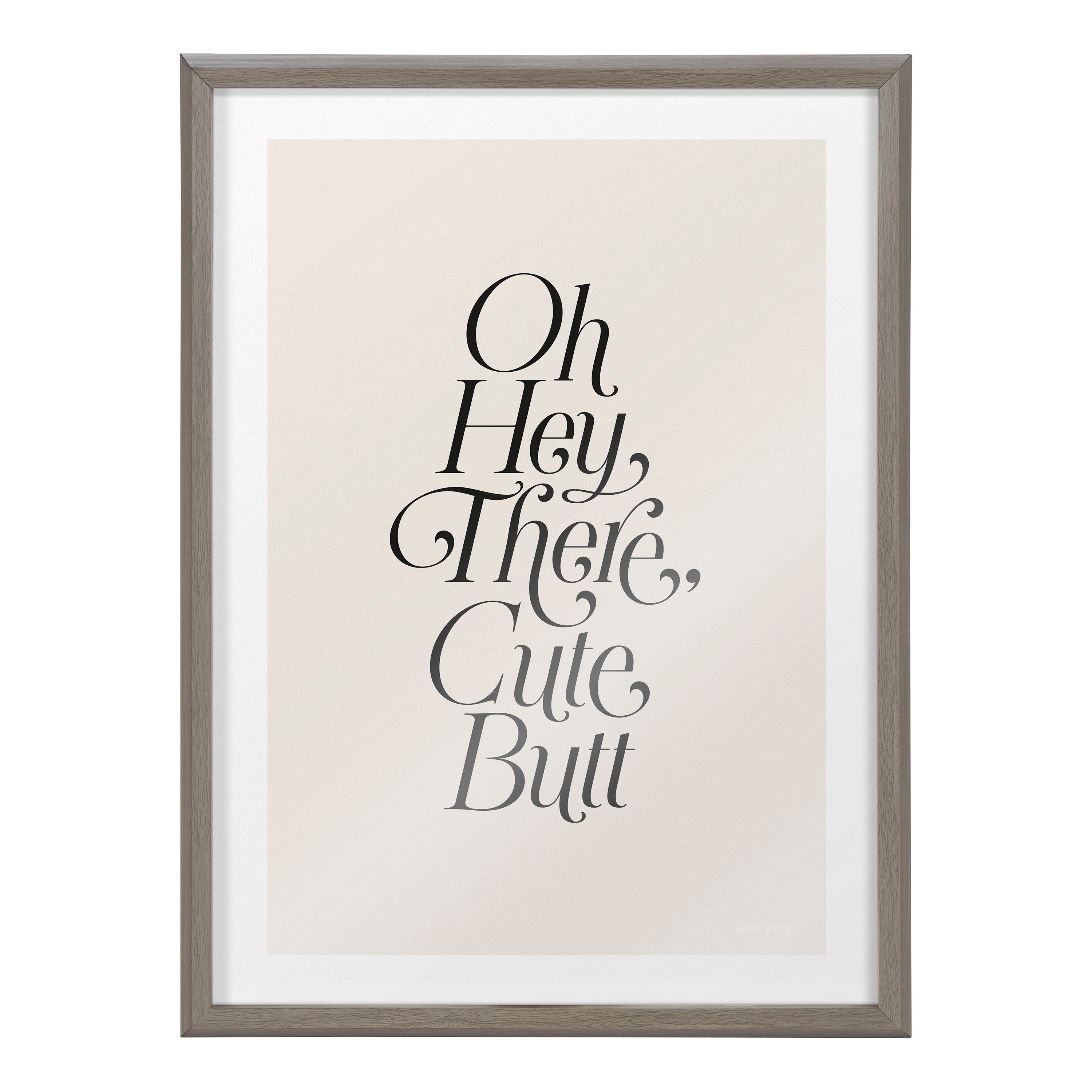 Blake Nice Butt Framed Printed Glass by kateandlaurel - product image 2 for Resin Society