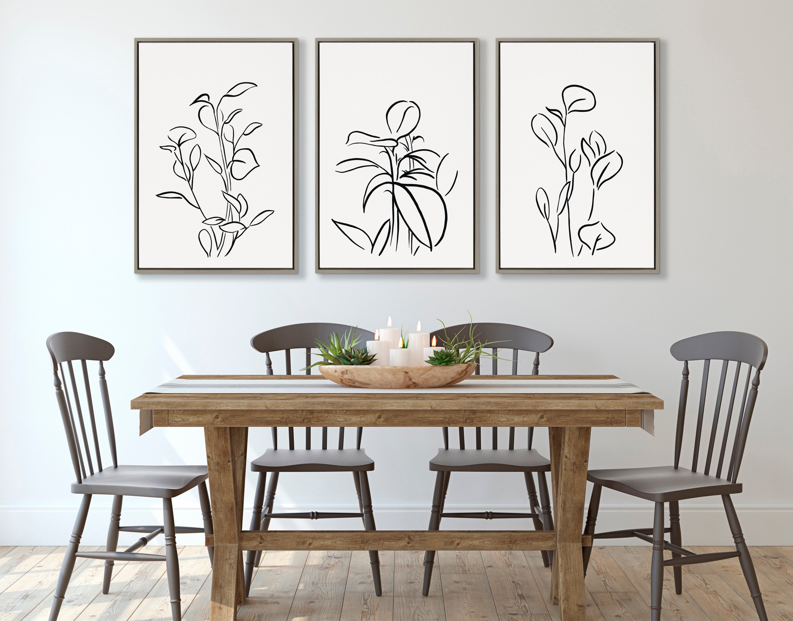 Sylvie Botanical Sketch Print No 2 Framed Canvas