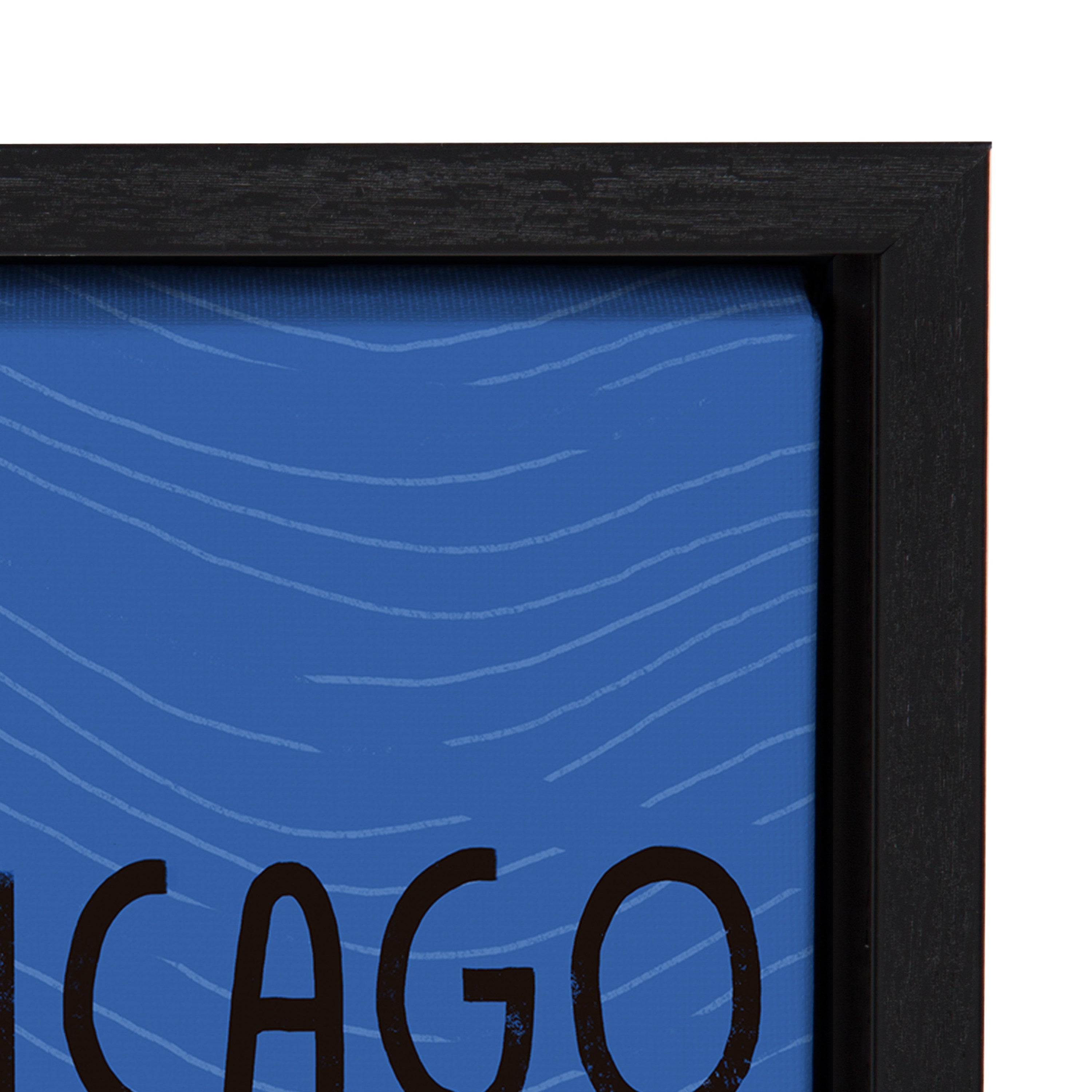 Sylvie Chicago Illustration Framed Canvas by kateandlaurel - product image 10 for Resin Society