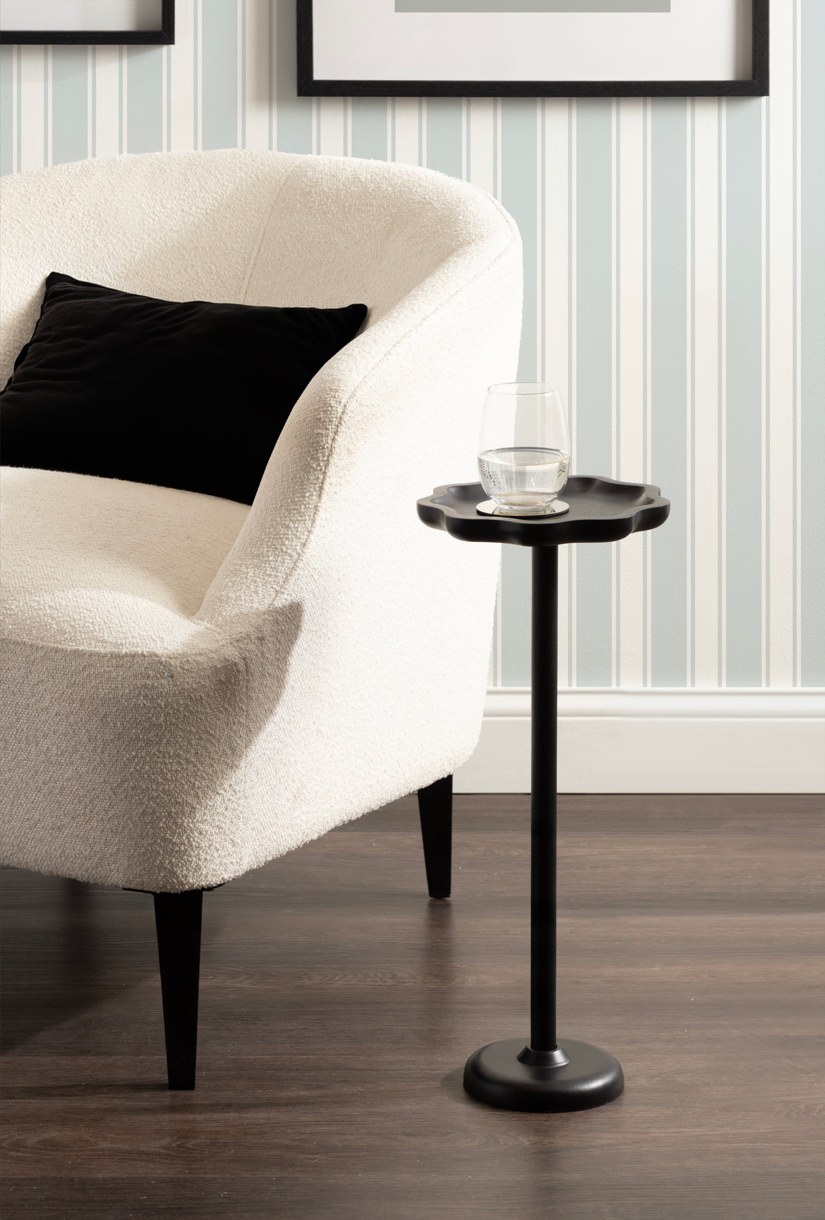 Alezar Scallop Wood Drink Table